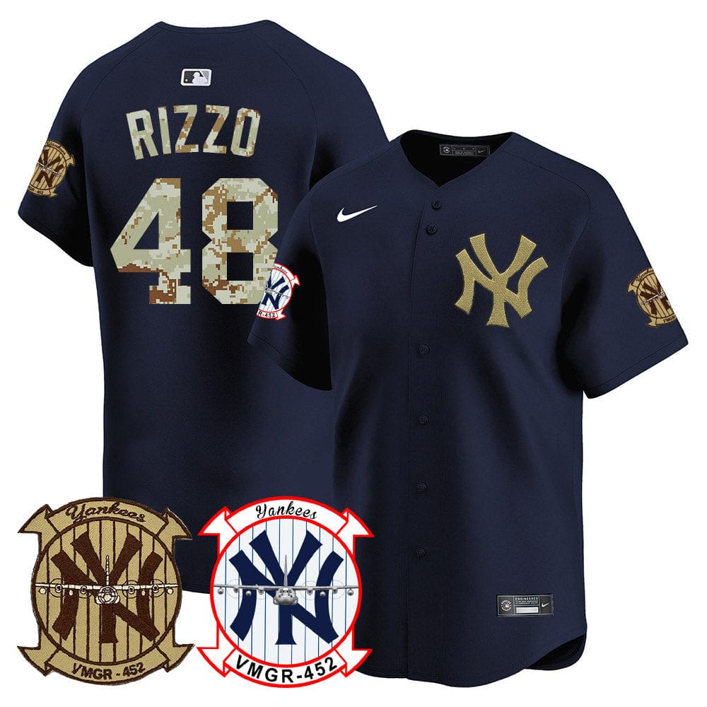 New York Yankees Desert USMC Alternate Vapor Premier Limited Jersey - All Stitched - Image 35
