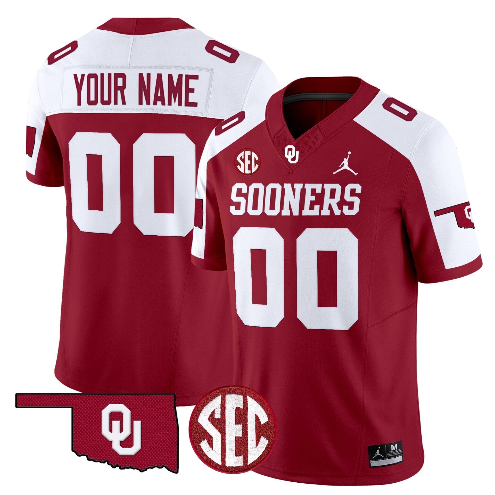 Oklahoma Sooners 2024 Vapor Limited Custom Jersey - SEC Patch - All Stitched - Image 3