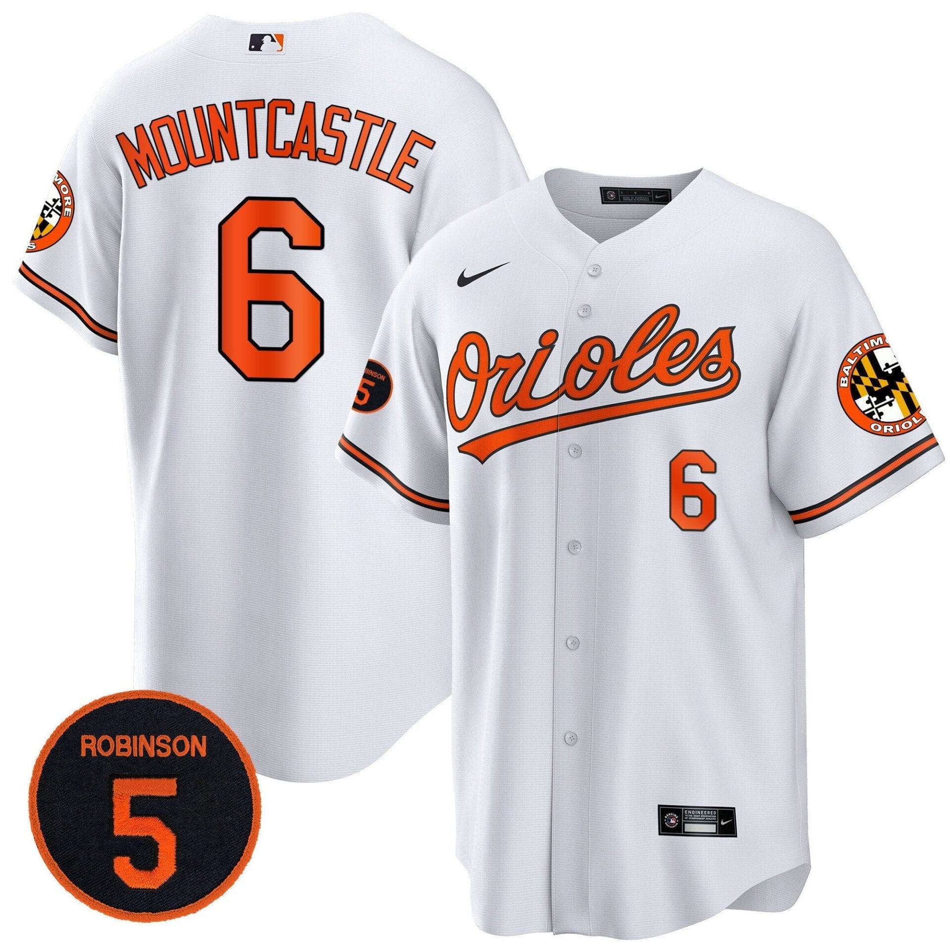 Baltimore Orioles Robinson Patch Cool Base Jersey – All Stitched - Image 31