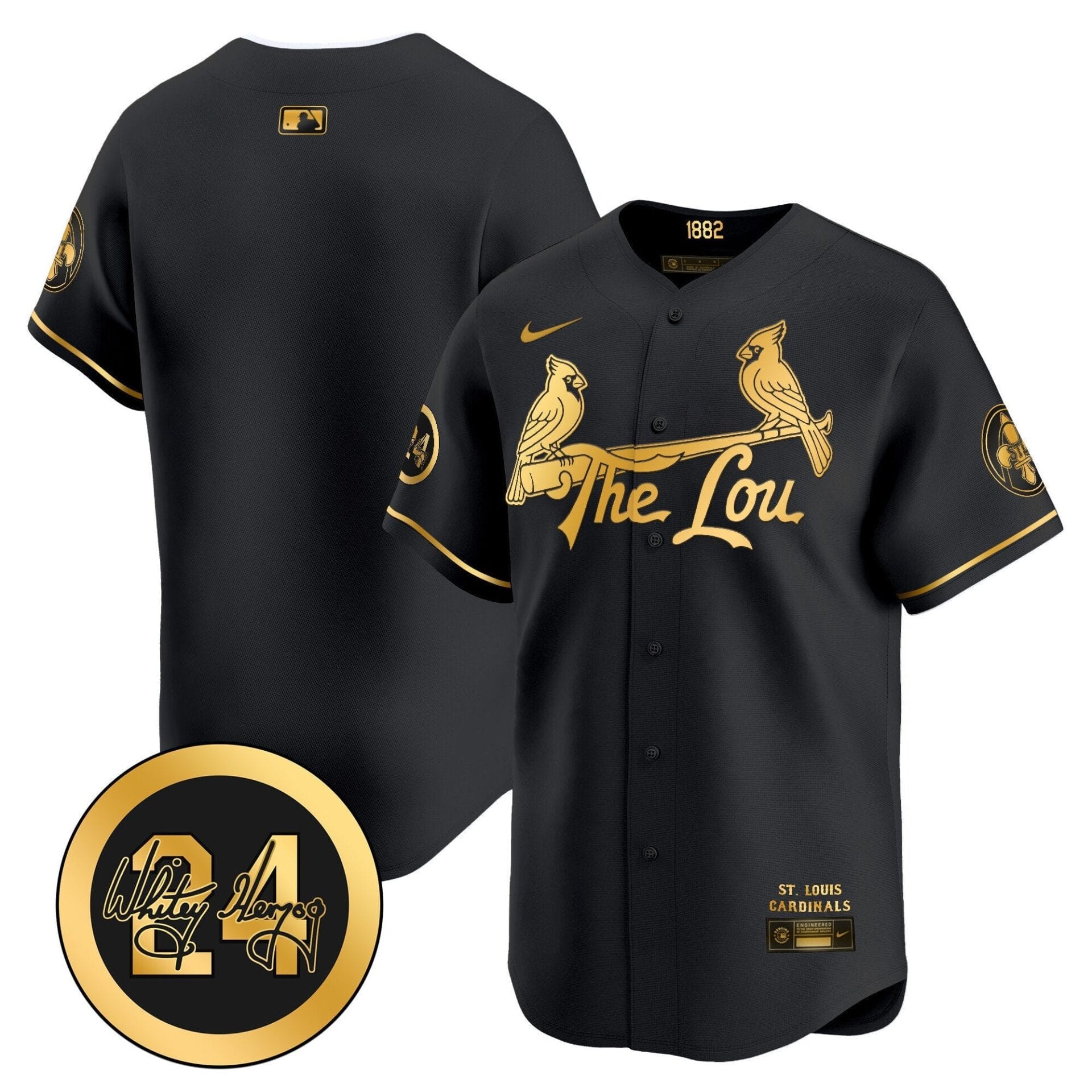St. Louis Cardinals 2024 City Connect Whitey Herzog Patch Vapor Premier Limited Jersey - All Stitched - Image 18