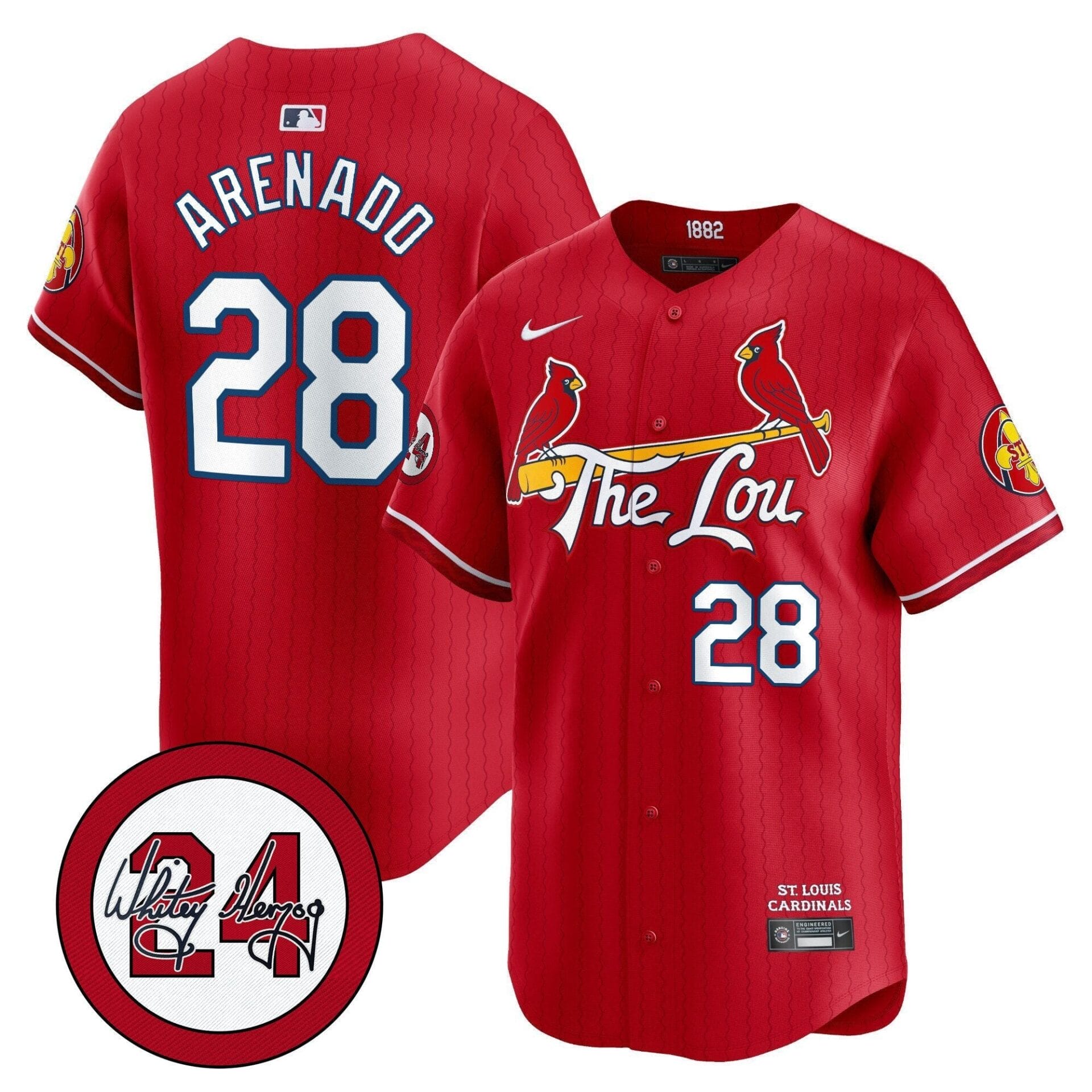 St. Louis Cardinals 2024 City Connect Whitey Herzog Patch Vapor Premier Limited Jersey - All Stitched - Image 31