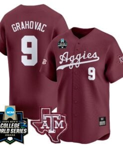 Alternative view of Texas A&M Aggies 2024 College World Series Vapor Premier Limited Jersey - All Stitched