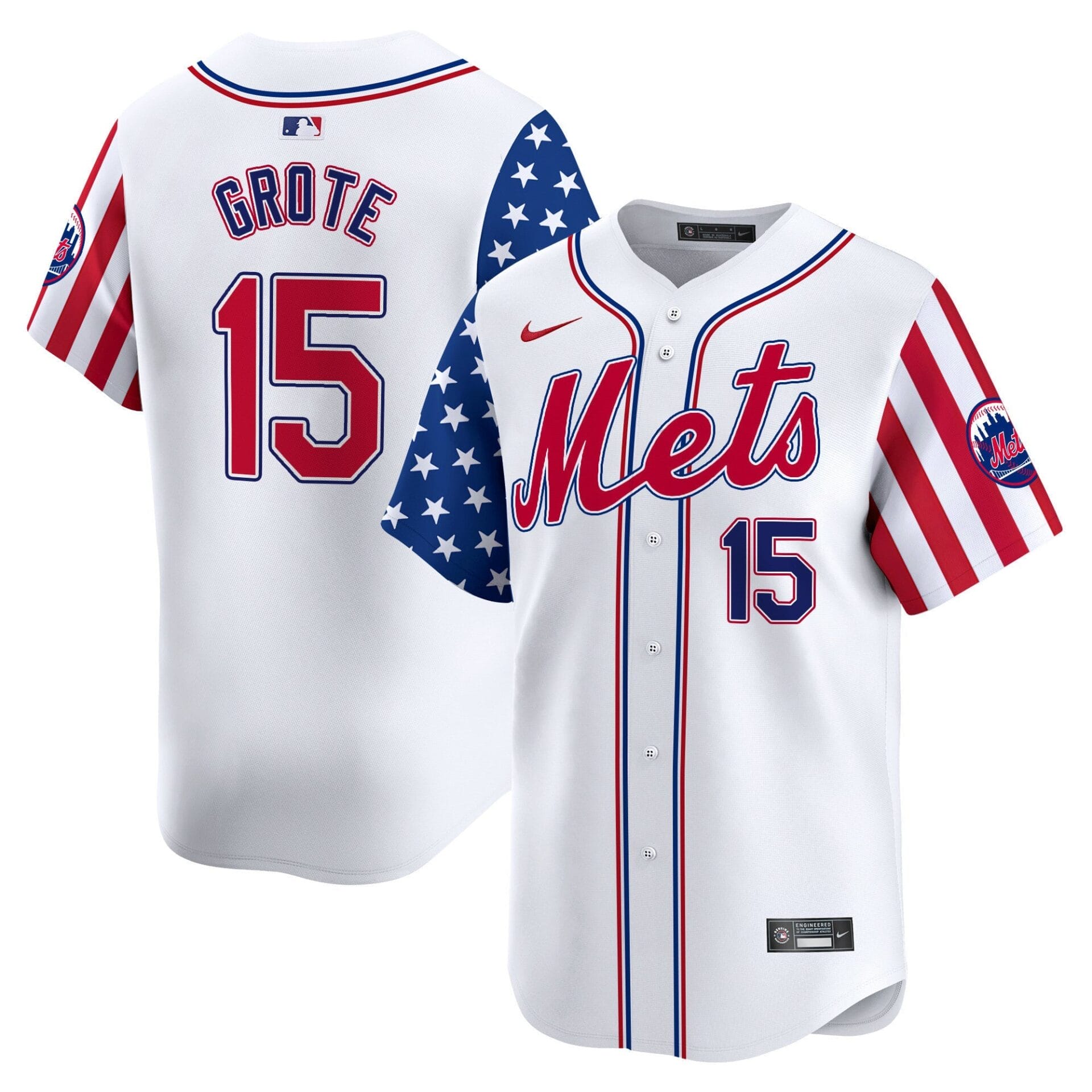 Mets 2024 Independence Day Vapor Premier Limited Jersey - All Stitched - Image 3