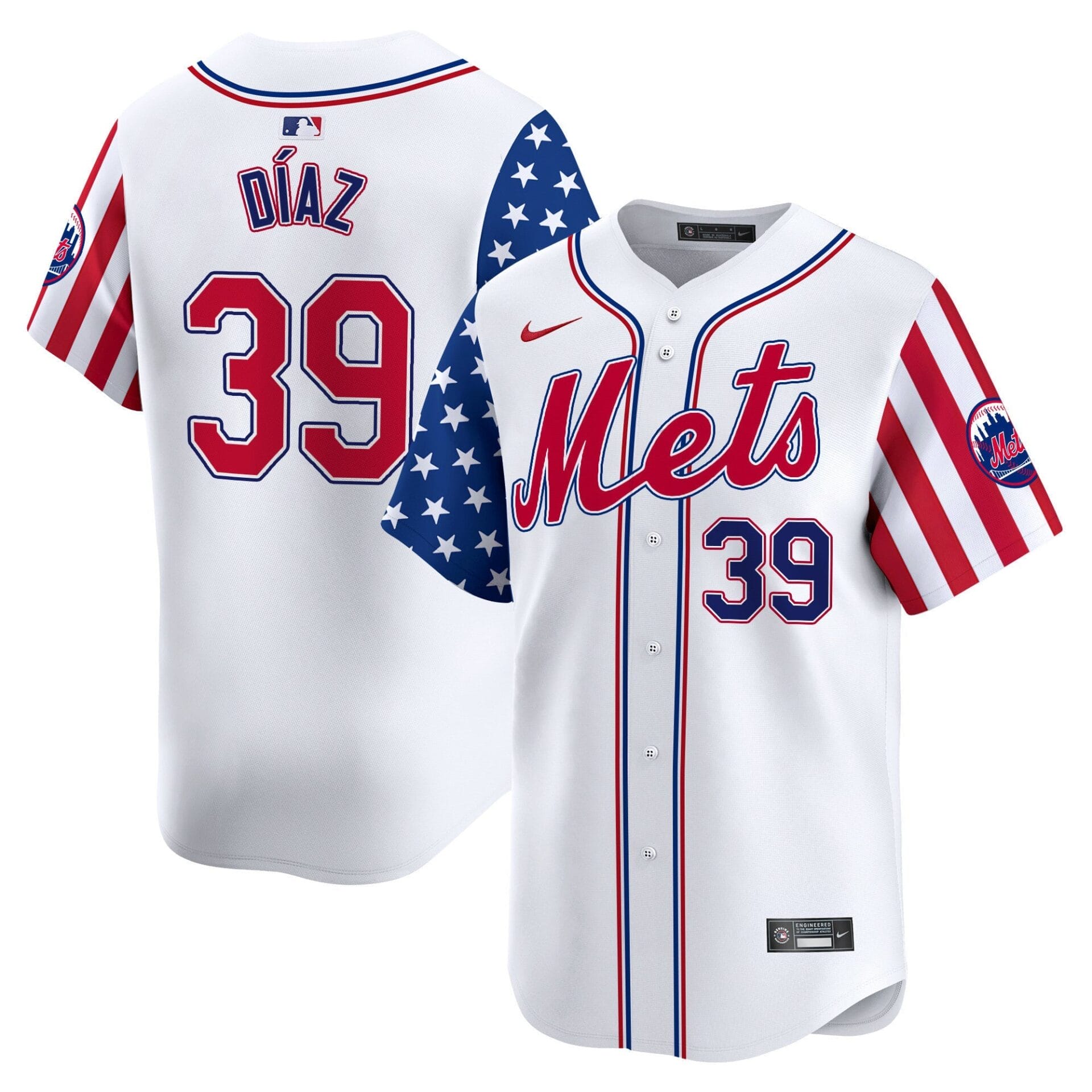 Mets 2024 Independence Day Vapor Premier Limited Jersey - All Stitched - Image 6