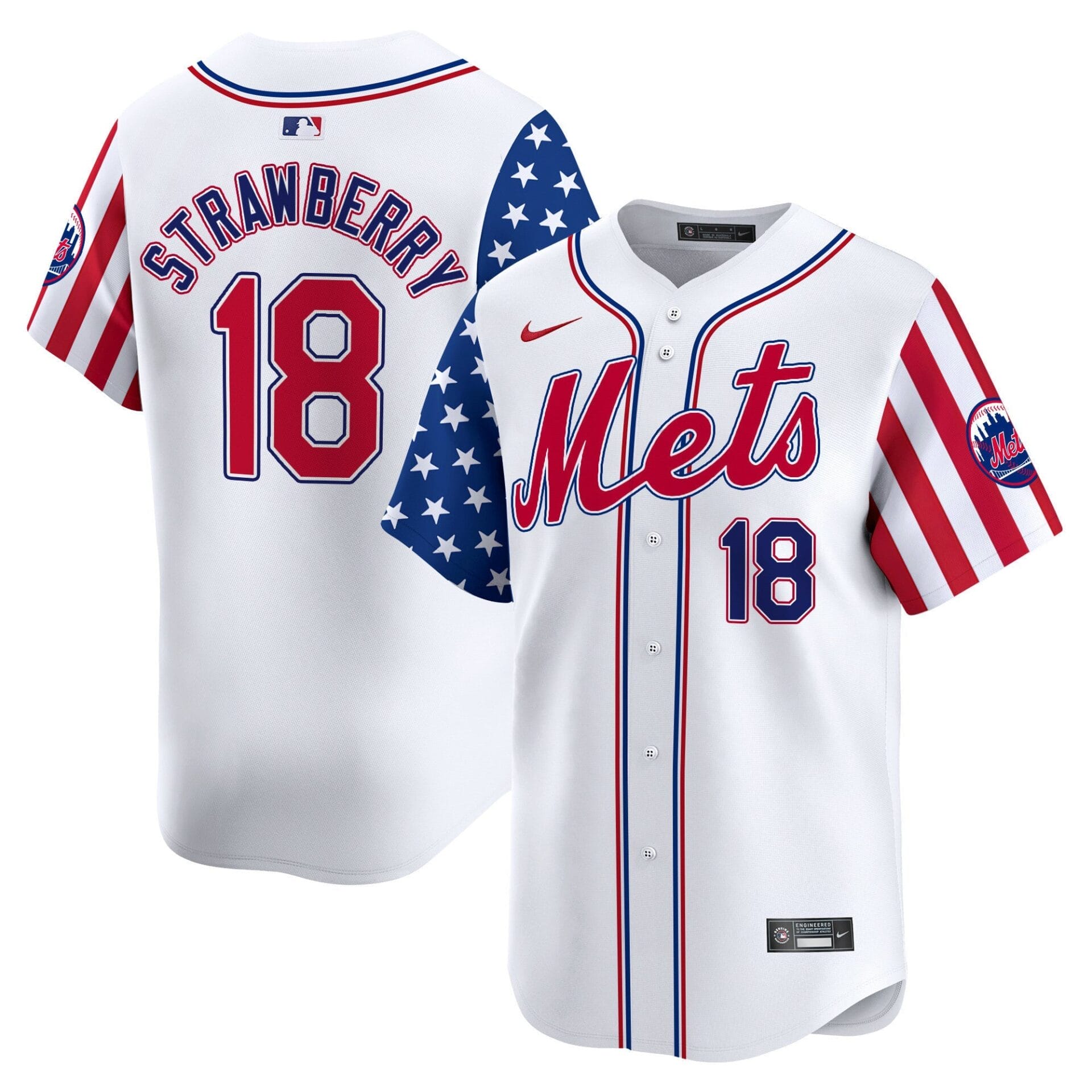 Mets 2024 Independence Day Vapor Premier Limited Jersey - All Stitched - Image 2
