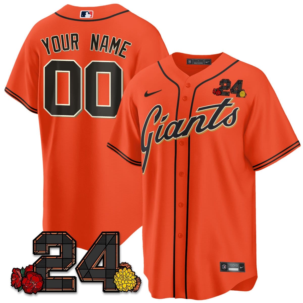 San Francisco Giants 2024 Willie Mays Patch Vapor Premier Limited Custom Jersey V2 - All Stitched - Image 5