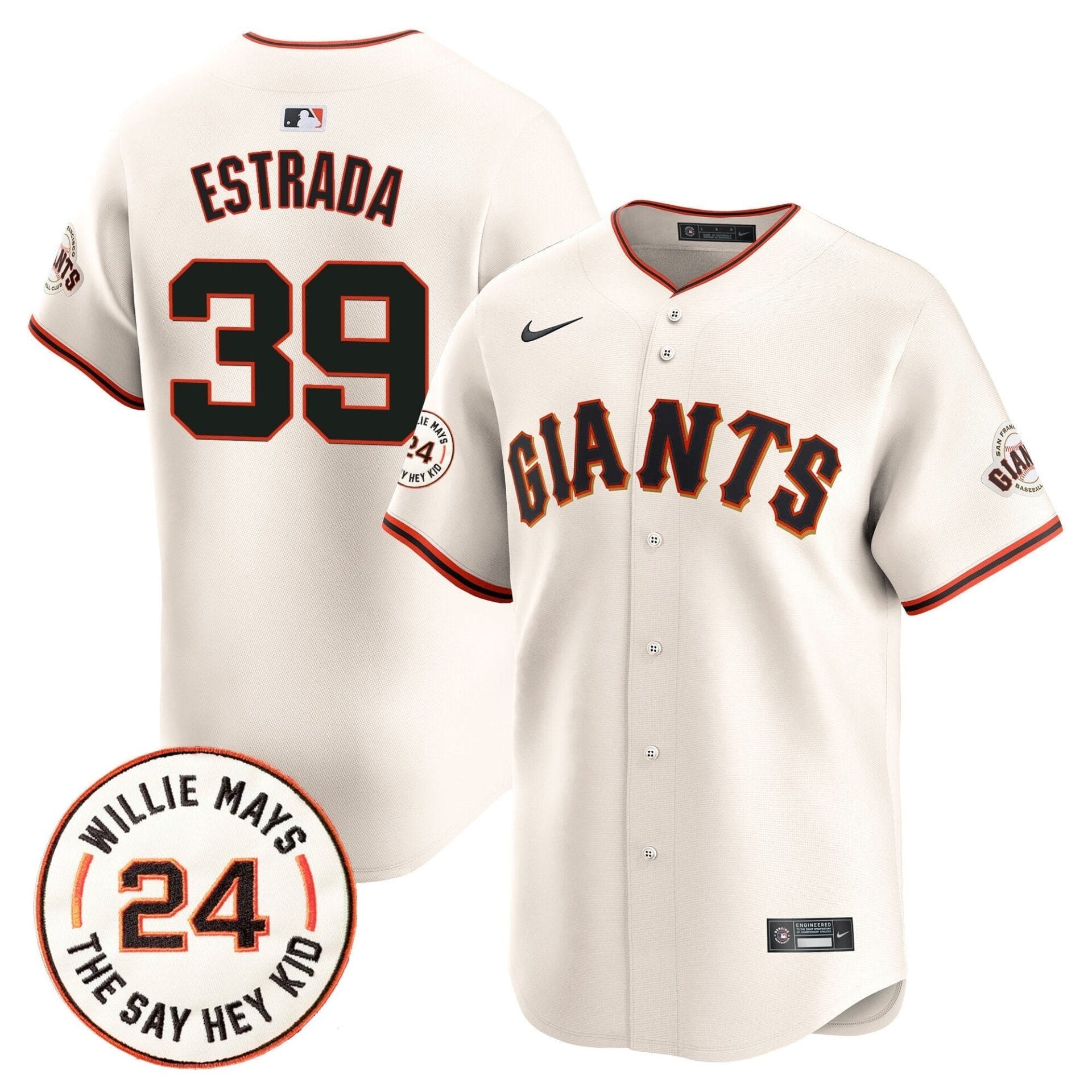 San Francisco Giants 2024 Willie Mays Patch Vapor Premier Limited Jersey - All Stitched - Image 20