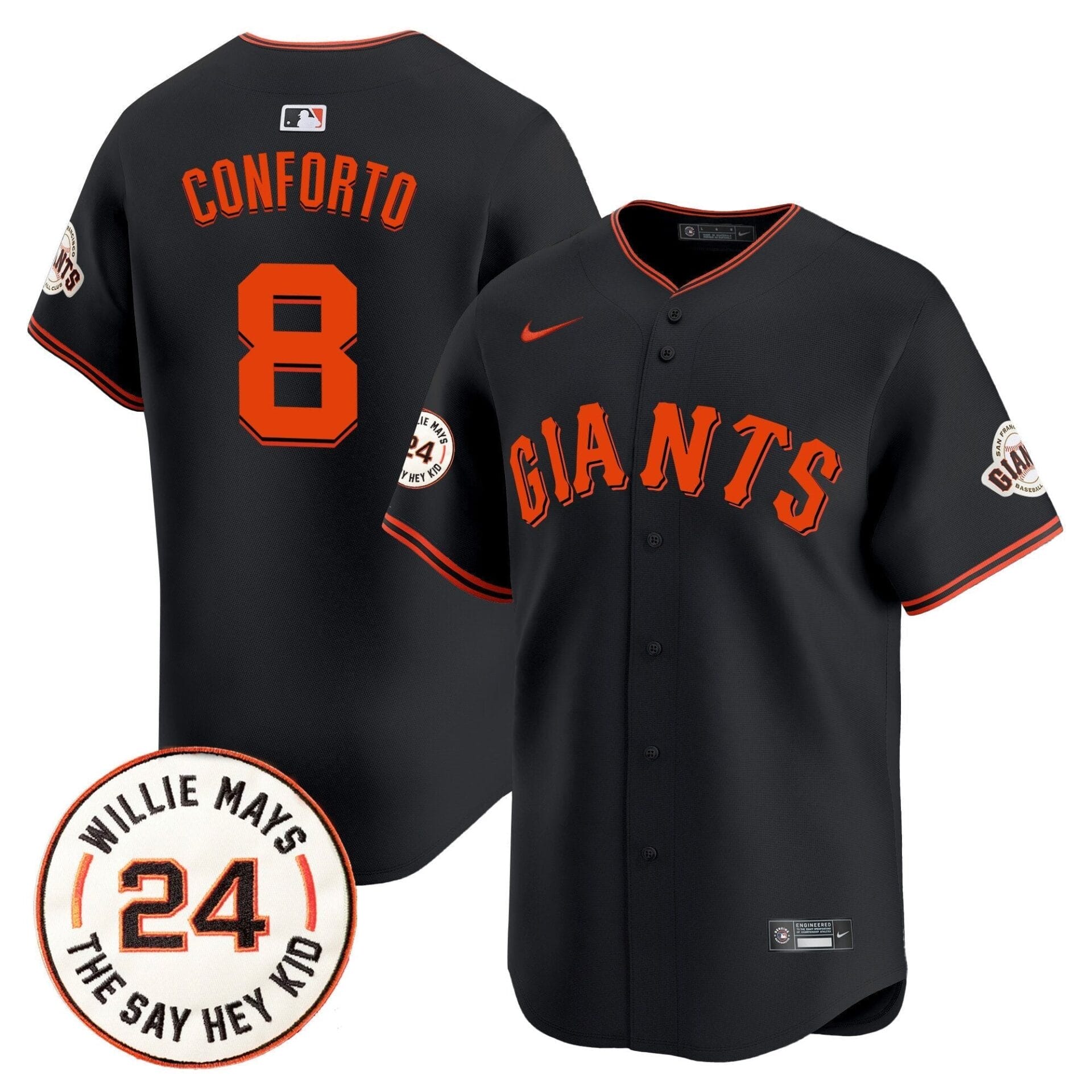 San Francisco Giants 2024 Willie Mays Patch Vapor Premier Limited Jersey - All Stitched - Image 27