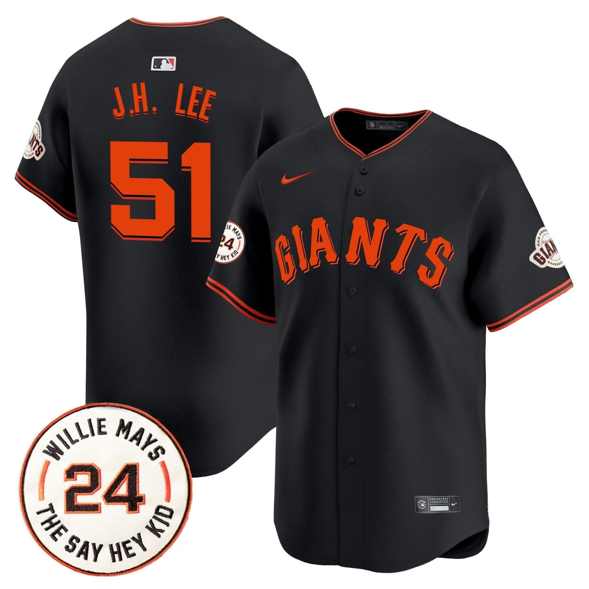 San Francisco Giants 2024 Willie Mays Patch Vapor Premier Limited Jersey - All Stitched - Image 30