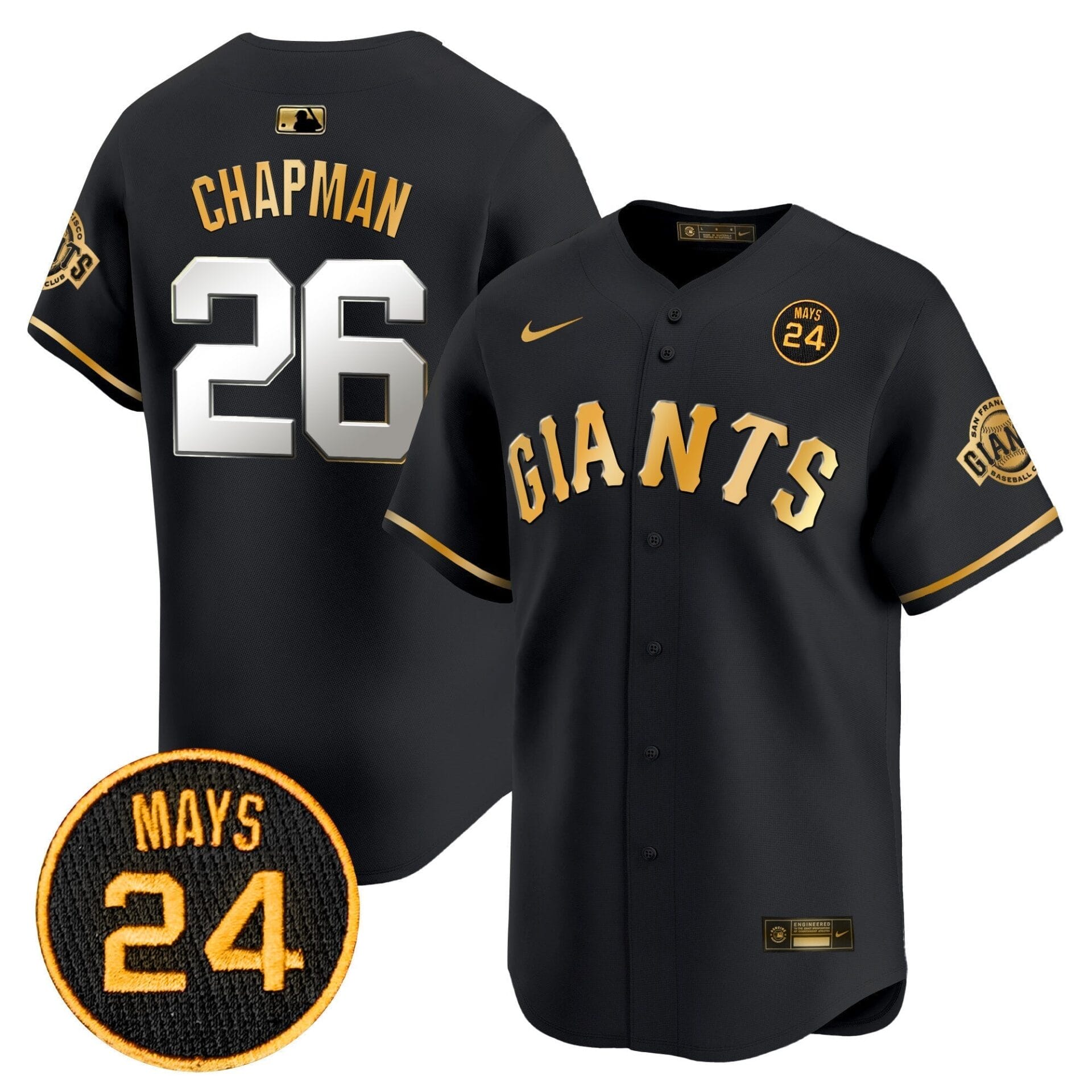 San Francisco Giants 2024 Willie Mays Patch Vapor Premier Limited Jersey V3 - All Stitched - Image 10