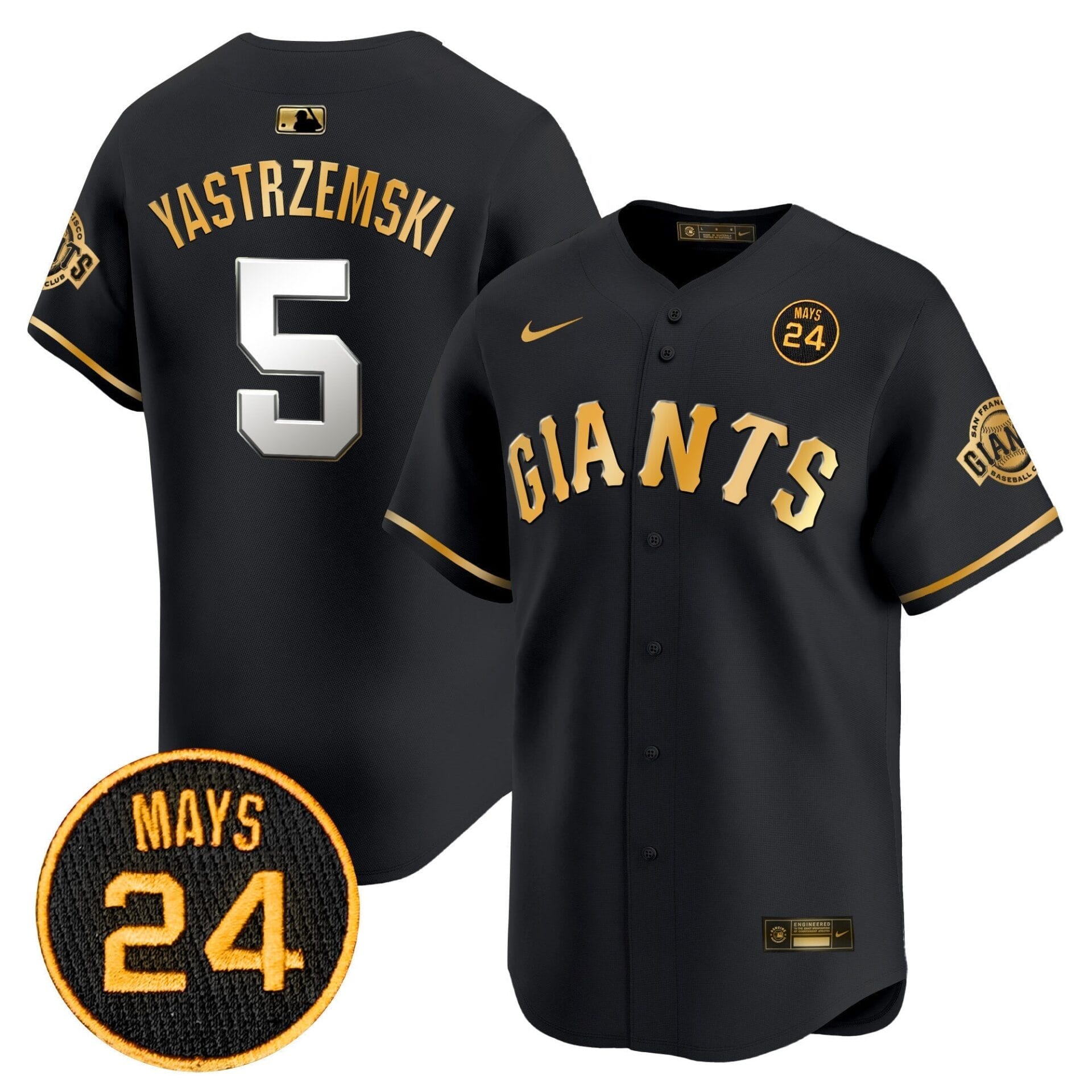 San Francisco Giants 2024 Willie Mays Patch Vapor Premier Limited Jersey V3 - All Stitched - Image 13