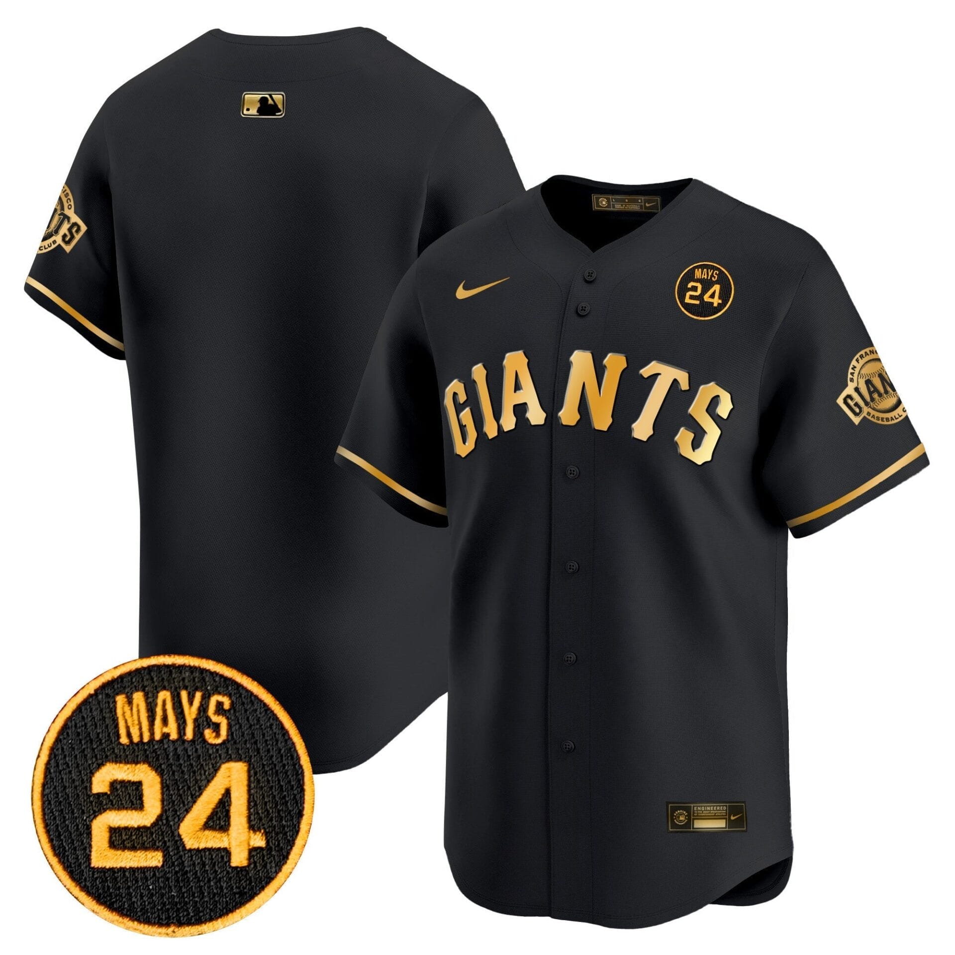 San Francisco Giants 2024 Willie Mays Patch Vapor Premier Limited Jersey V3 - All Stitched - Image 16