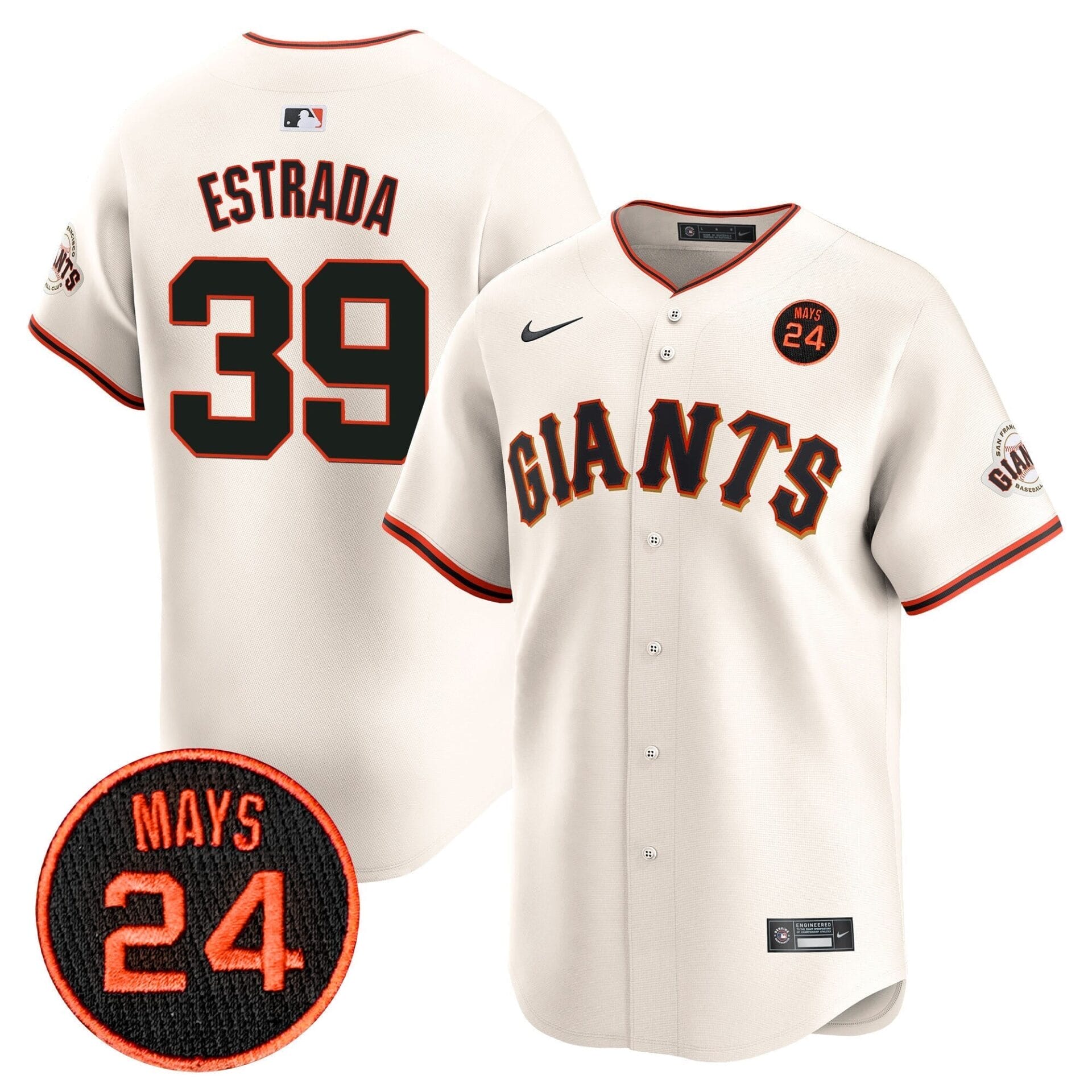 San Francisco Giants 2024 Willie Mays Patch Vapor Premier Limited Jersey V3 - All Stitched - Image 20