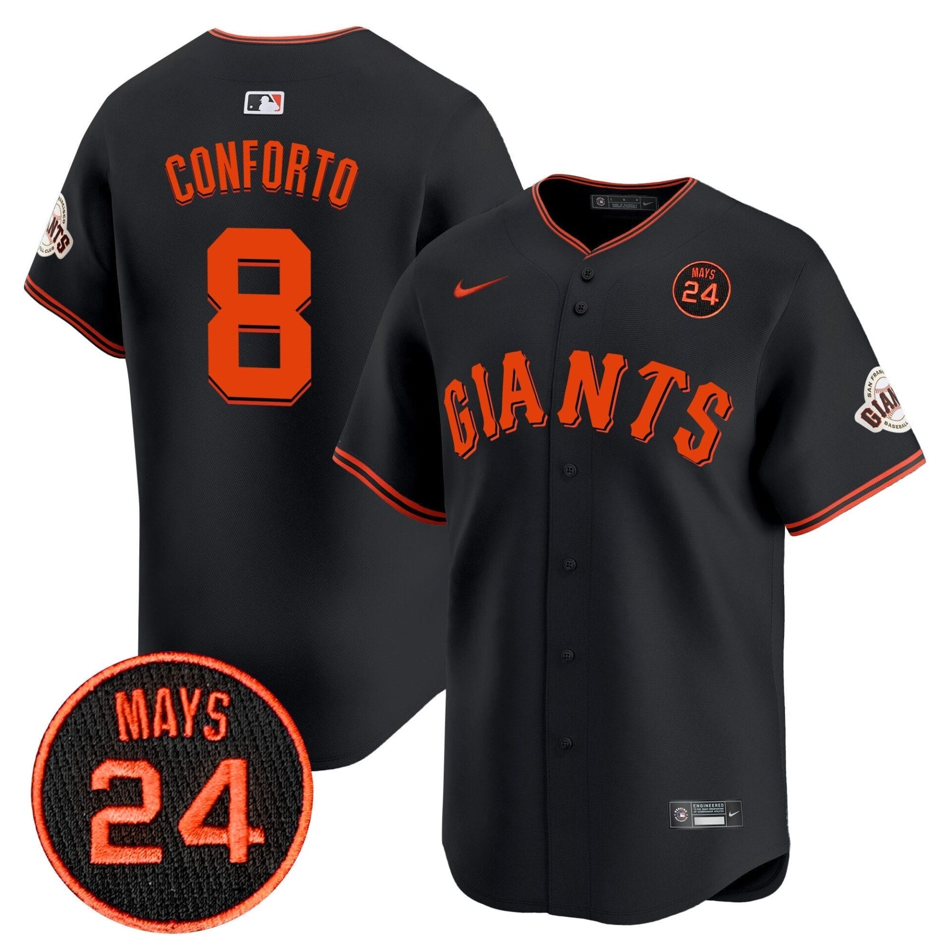 San Francisco Giants 2024 Willie Mays Patch Vapor Premier Limited Jersey V3 - All Stitched - Image 27