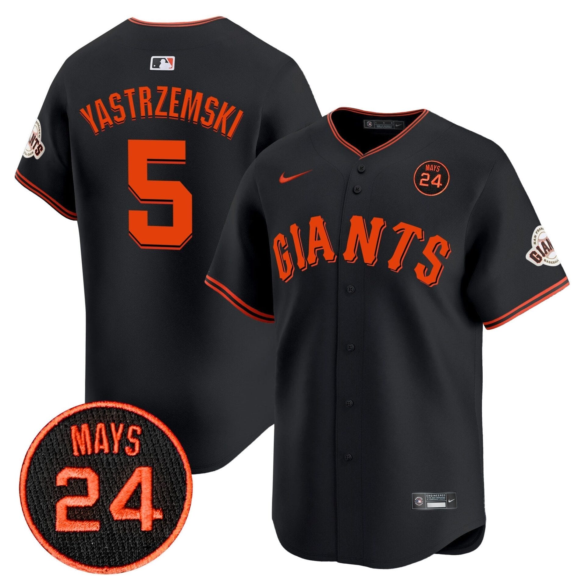 San Francisco Giants 2024 Willie Mays Patch Vapor Premier Limited Jersey V3 - All Stitched - Image 29