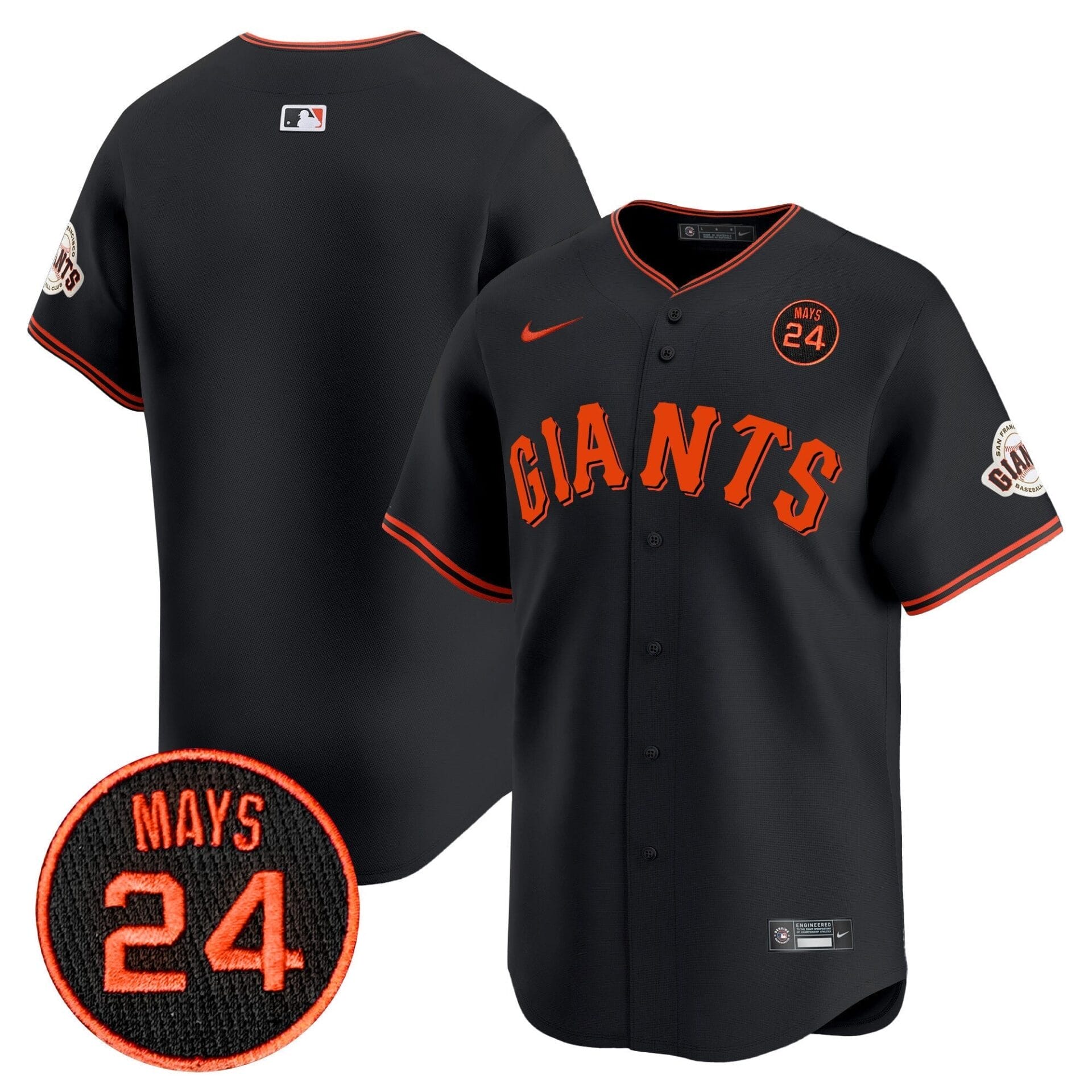 San Francisco Giants 2024 Willie Mays Patch Vapor Premier Limited Jersey V3 - All Stitched - Image 32