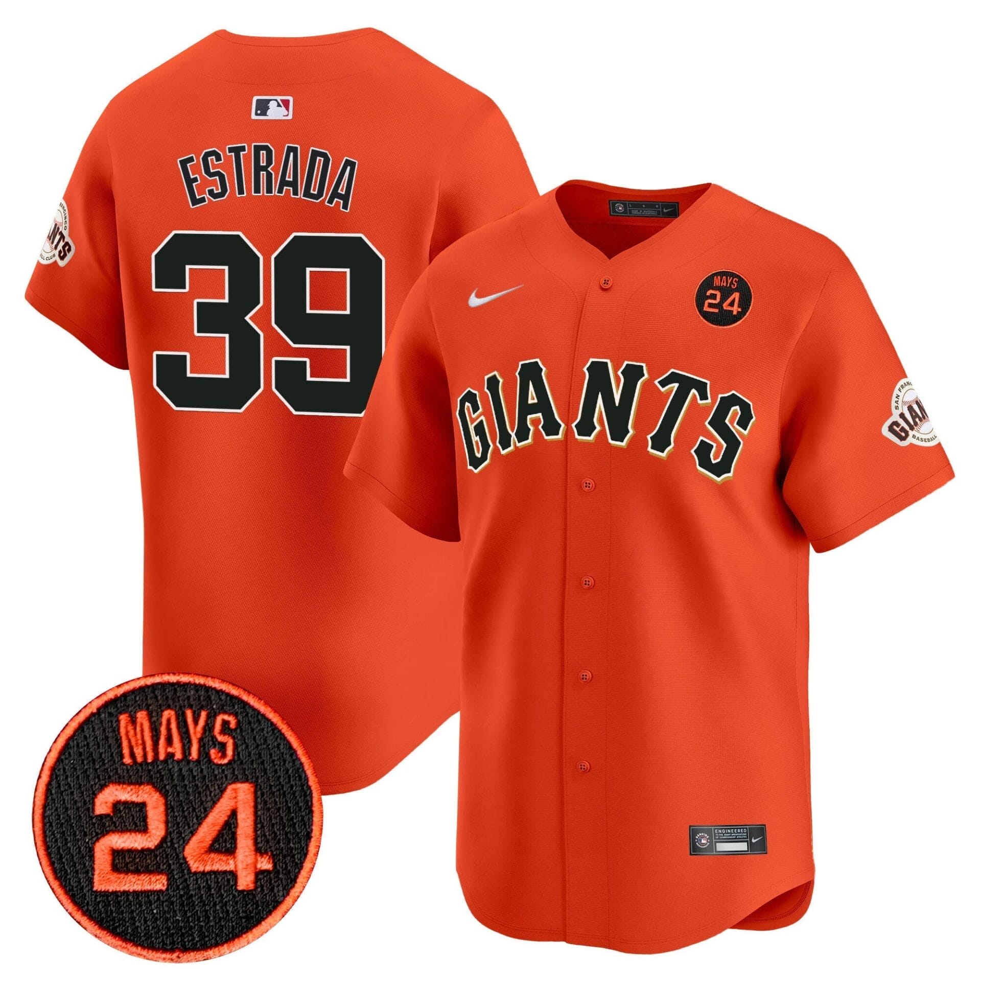 San Francisco Giants 2024 Willie Mays Patch Vapor Premier Limited Jersey V3 - All Stitched - Image 36