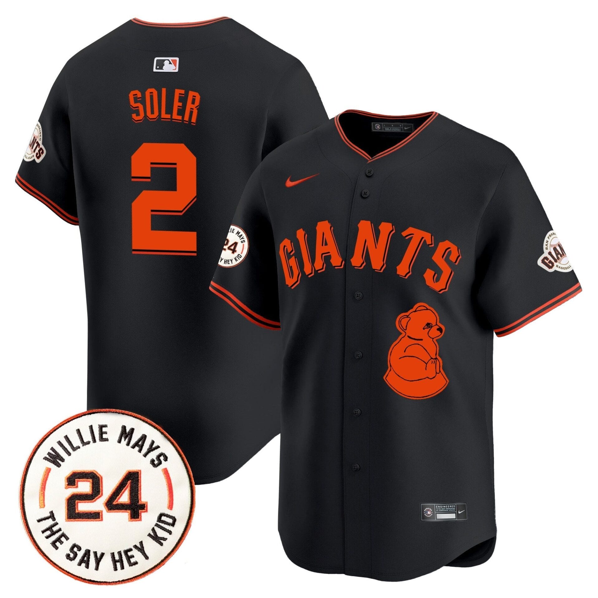 San Francisco Giants 2024 Willie Mays Patch Vapor Premier Limited Jersey V4 - All Stitched - Image 31