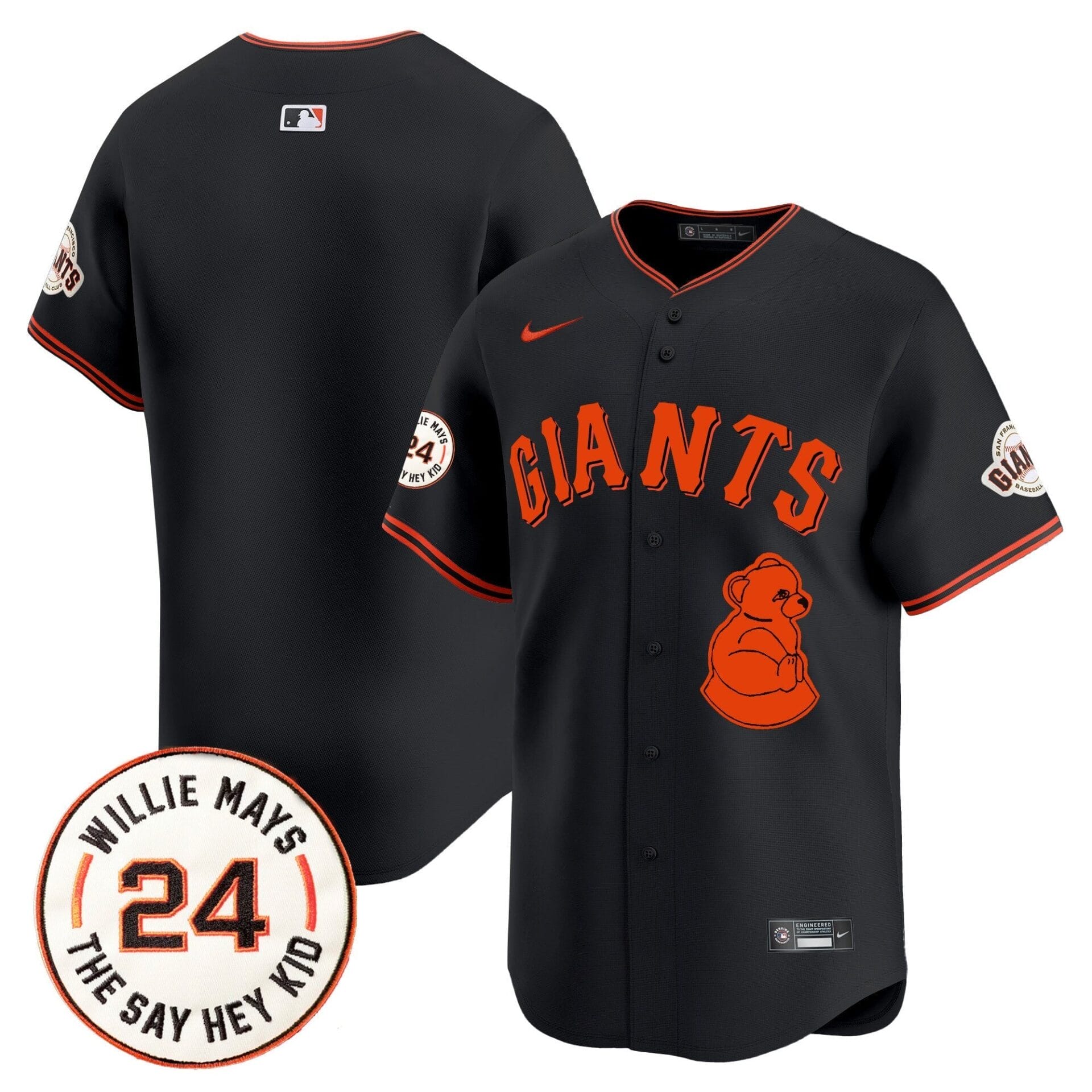 San Francisco Giants 2024 Willie Mays Patch Vapor Premier Limited Jersey V4 - All Stitched - Image 32