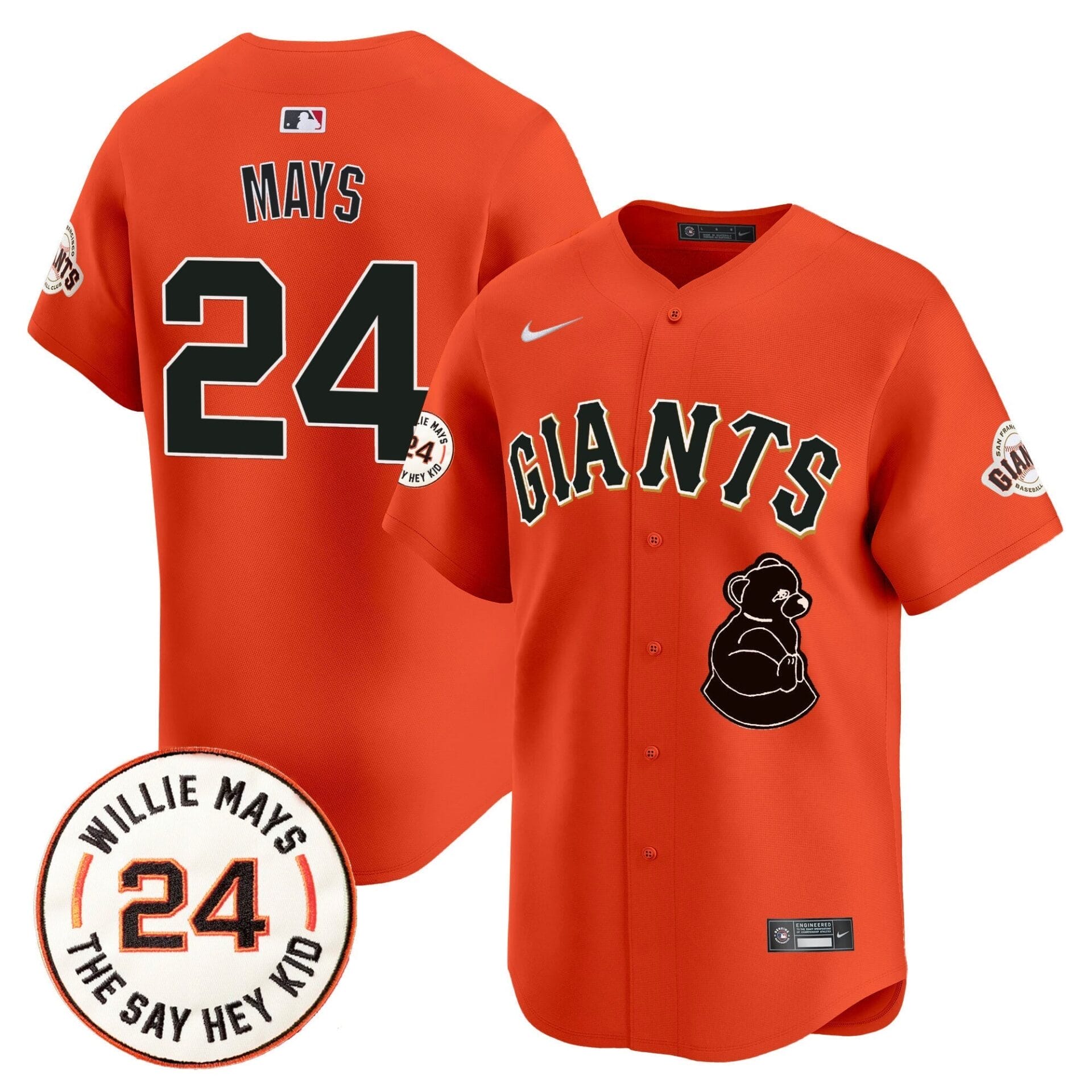 San Francisco Giants 2024 Willie Mays Patch Vapor Premier Limited Jersey V4 - All Stitched - Image 33