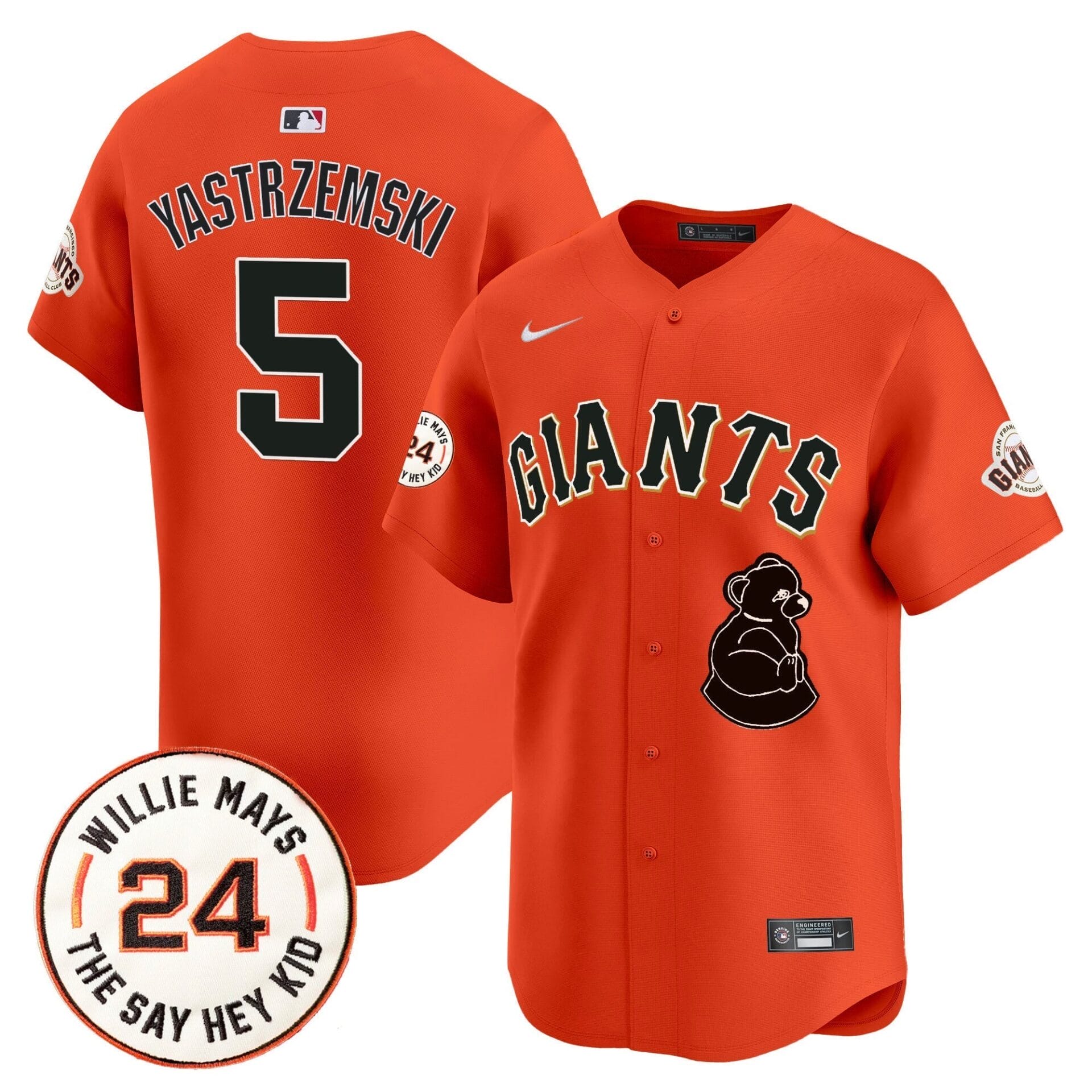 San Francisco Giants 2024 Willie Mays Patch Vapor Premier Limited Jersey V4 - All Stitched - Image 37