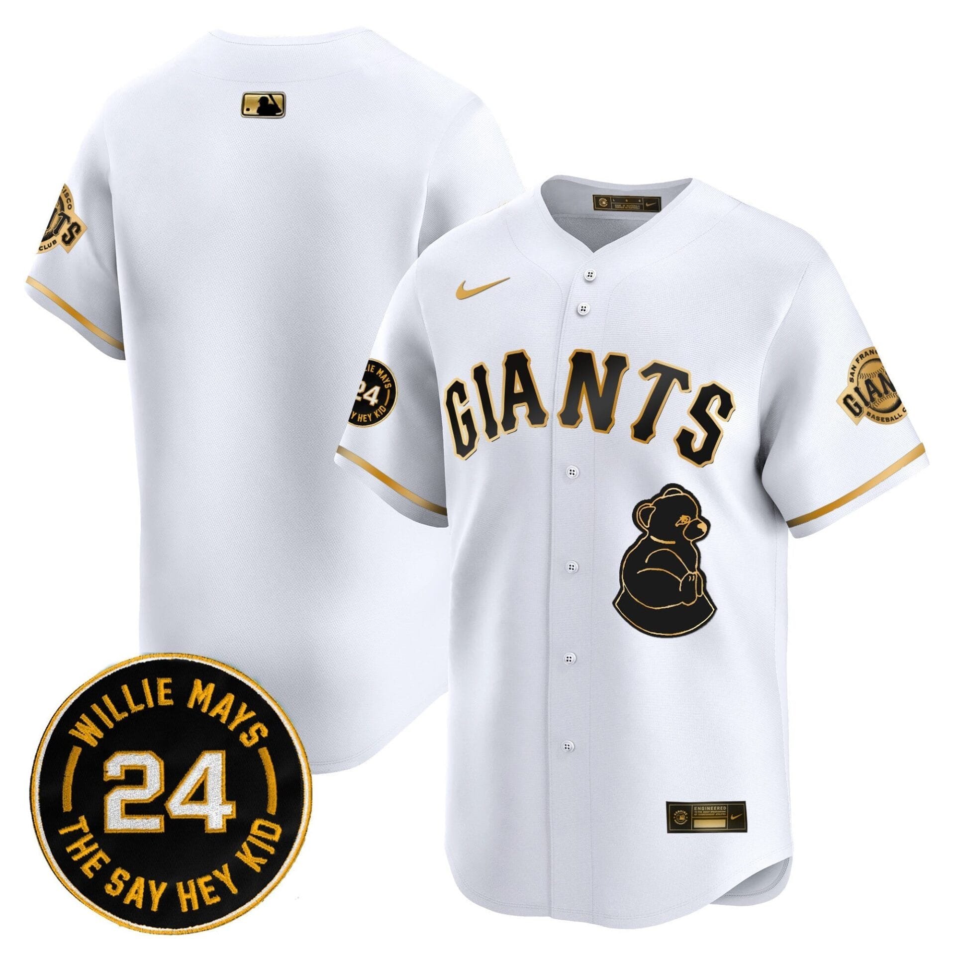 San Francisco Giants 2024 Willie Mays Patch Vapor Premier Limited Jersey V4 - All Stitched - Image 8