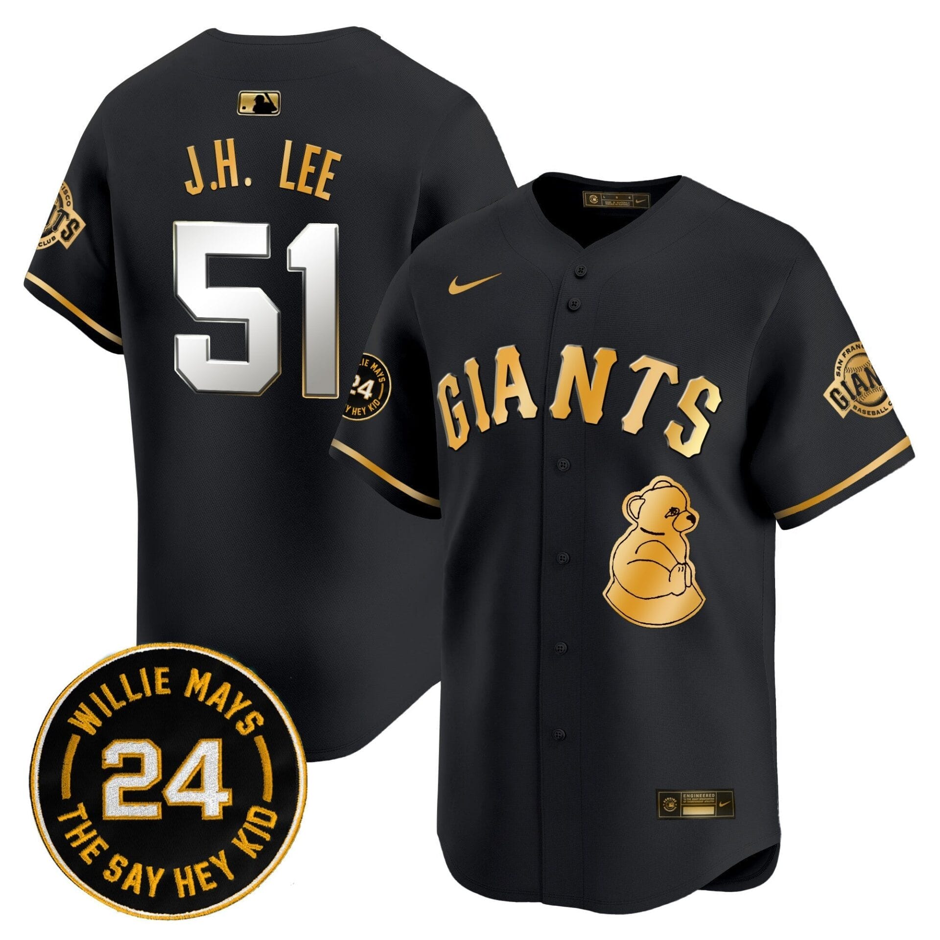 San Francisco Giants 2024 Willie Mays Patch Vapor Premier Limited Jersey V4 - All Stitched - Image 14