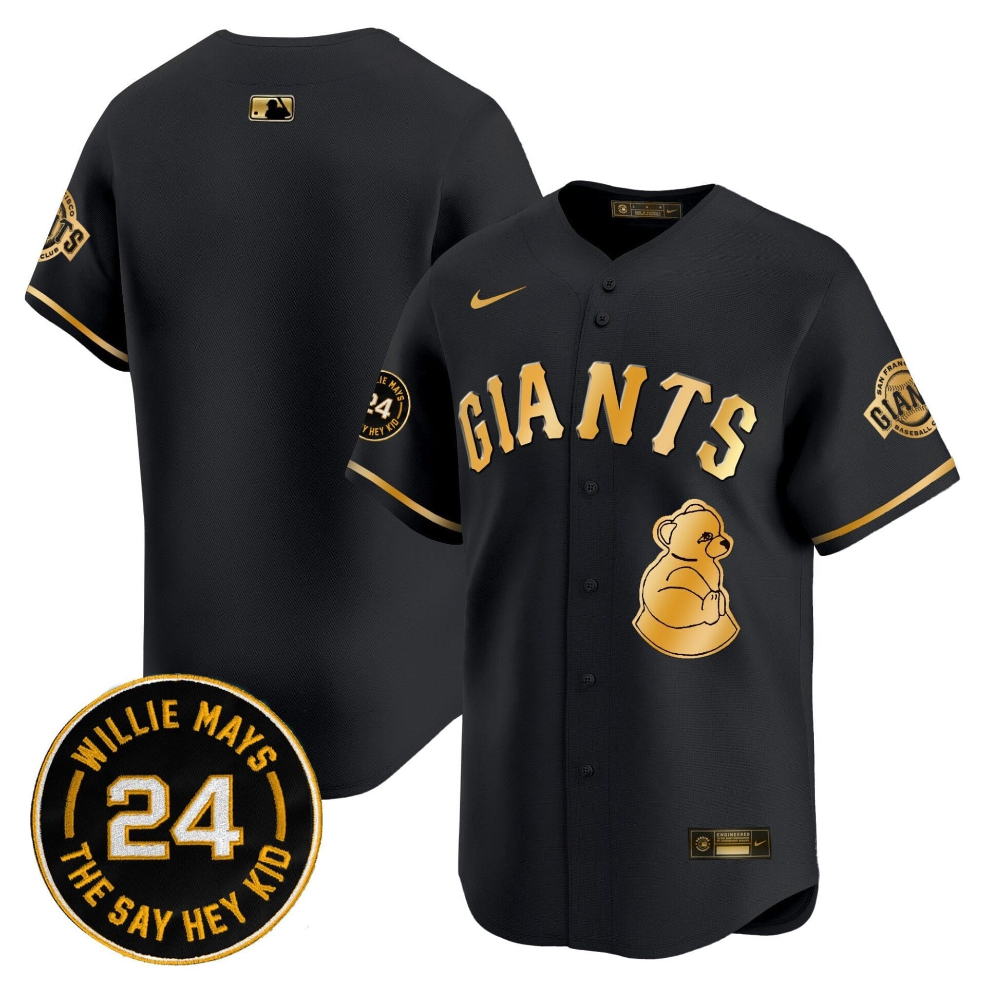 San Francisco Giants 2024 Willie Mays Patch Vapor Premier Limited Jersey V4 - All Stitched - Image 16