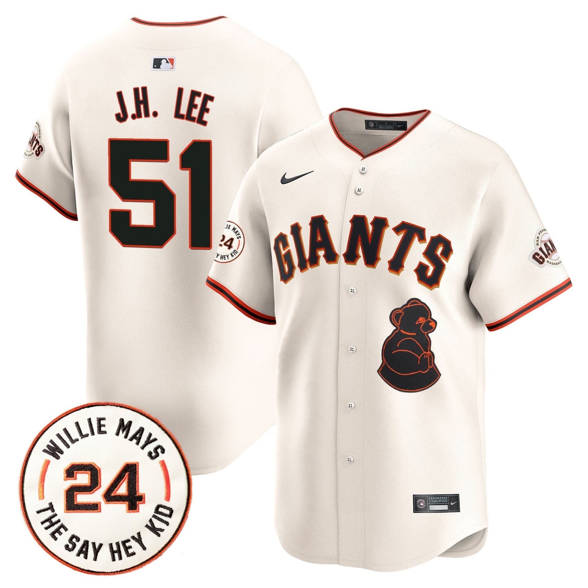 San Francisco Giants 2024 Willie Mays Patch Vapor Premier Limited Jersey V4 - All Stitched - Image 22