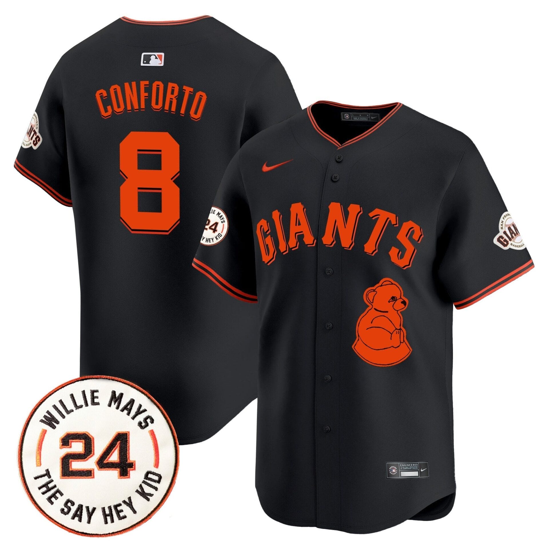 San Francisco Giants 2024 Willie Mays Patch Vapor Premier Limited Jersey V4 - All Stitched - Image 27