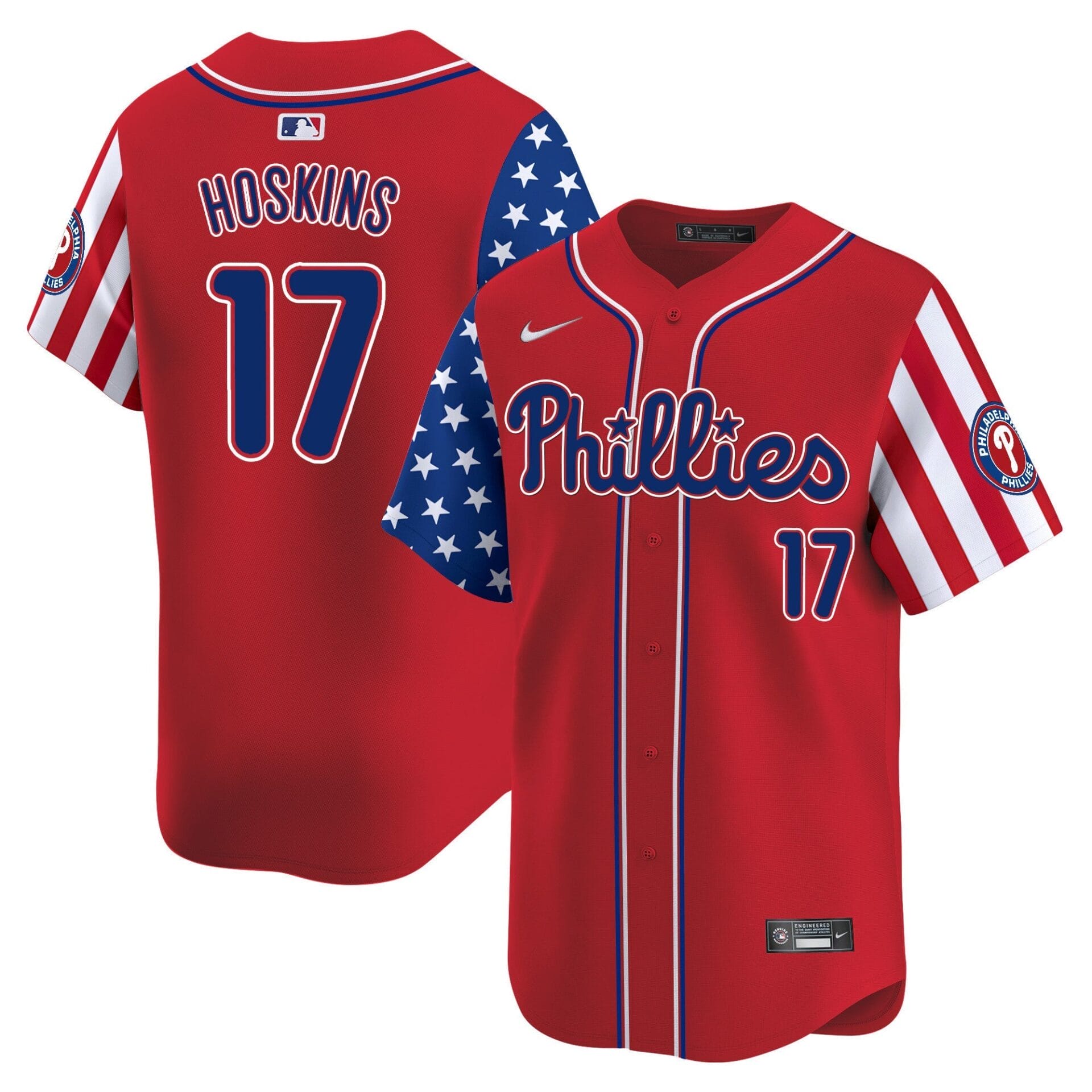 Phillies 2025 Independence Day Vapor Premier Limited Jersey - All Stitched - Image 14
