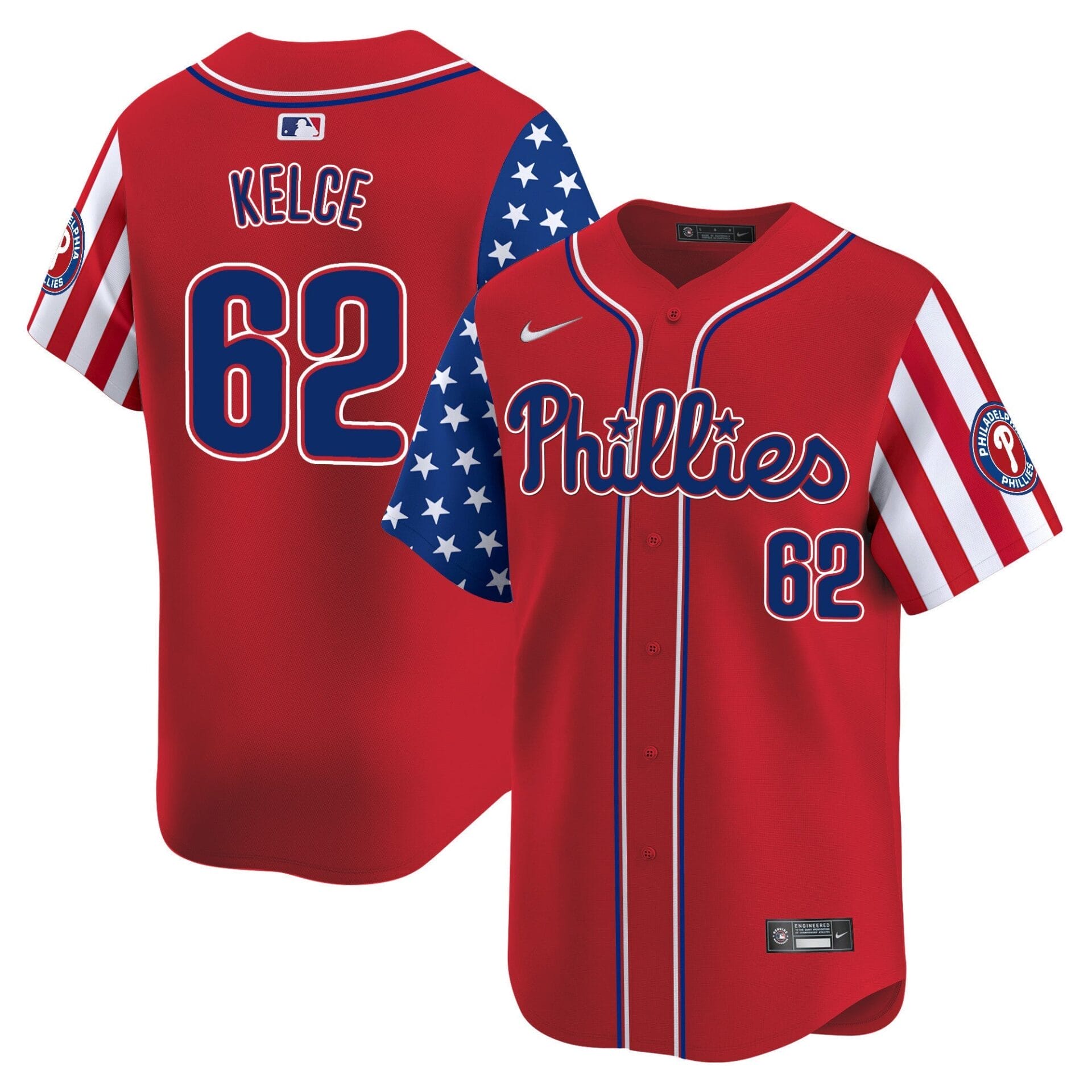 Phillies 2025 Independence Day Vapor Premier Limited Jersey - All Stitched - Image 19