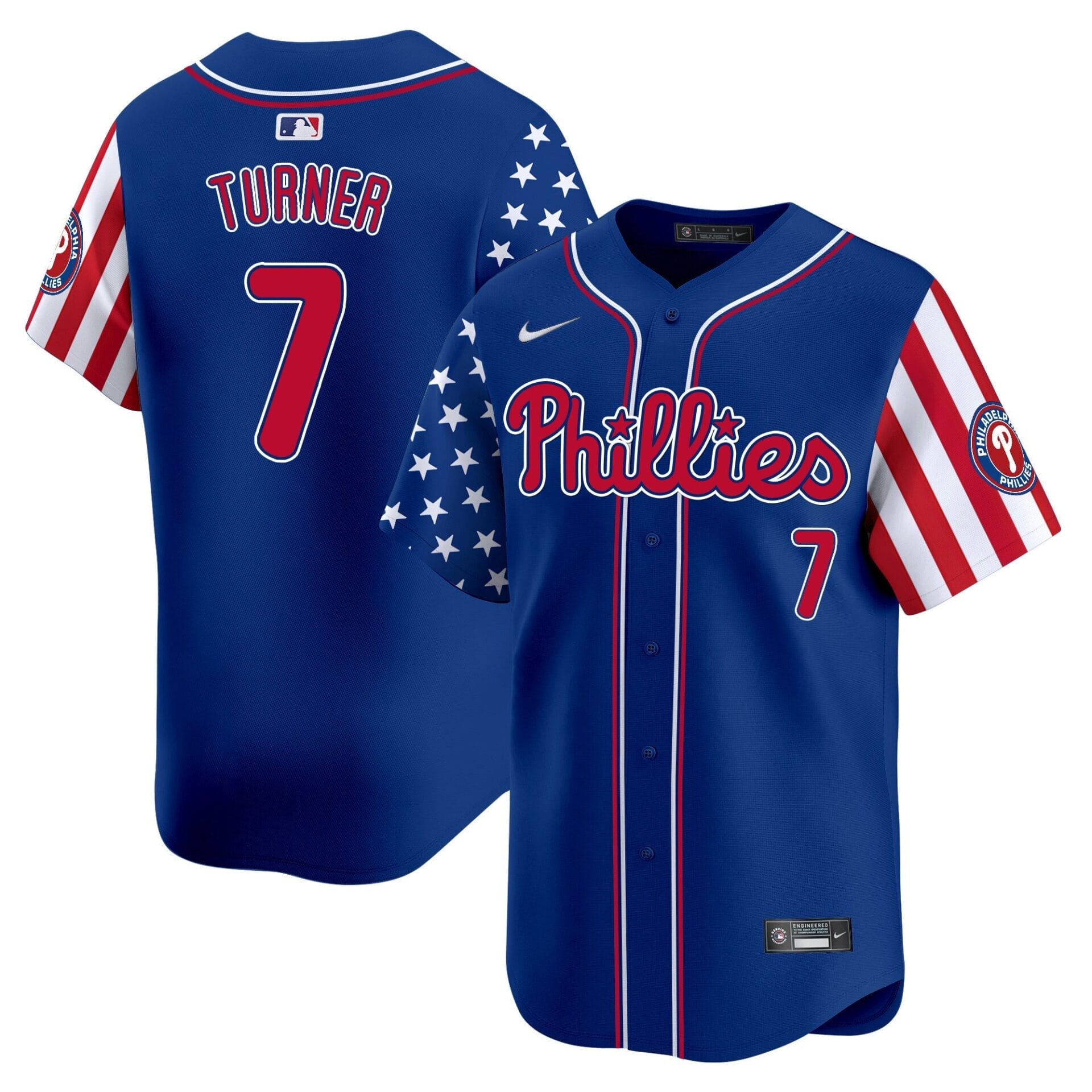 Phillies 2025 Independence Day Vapor Premier Limited Jersey - All Stitched - Image 25