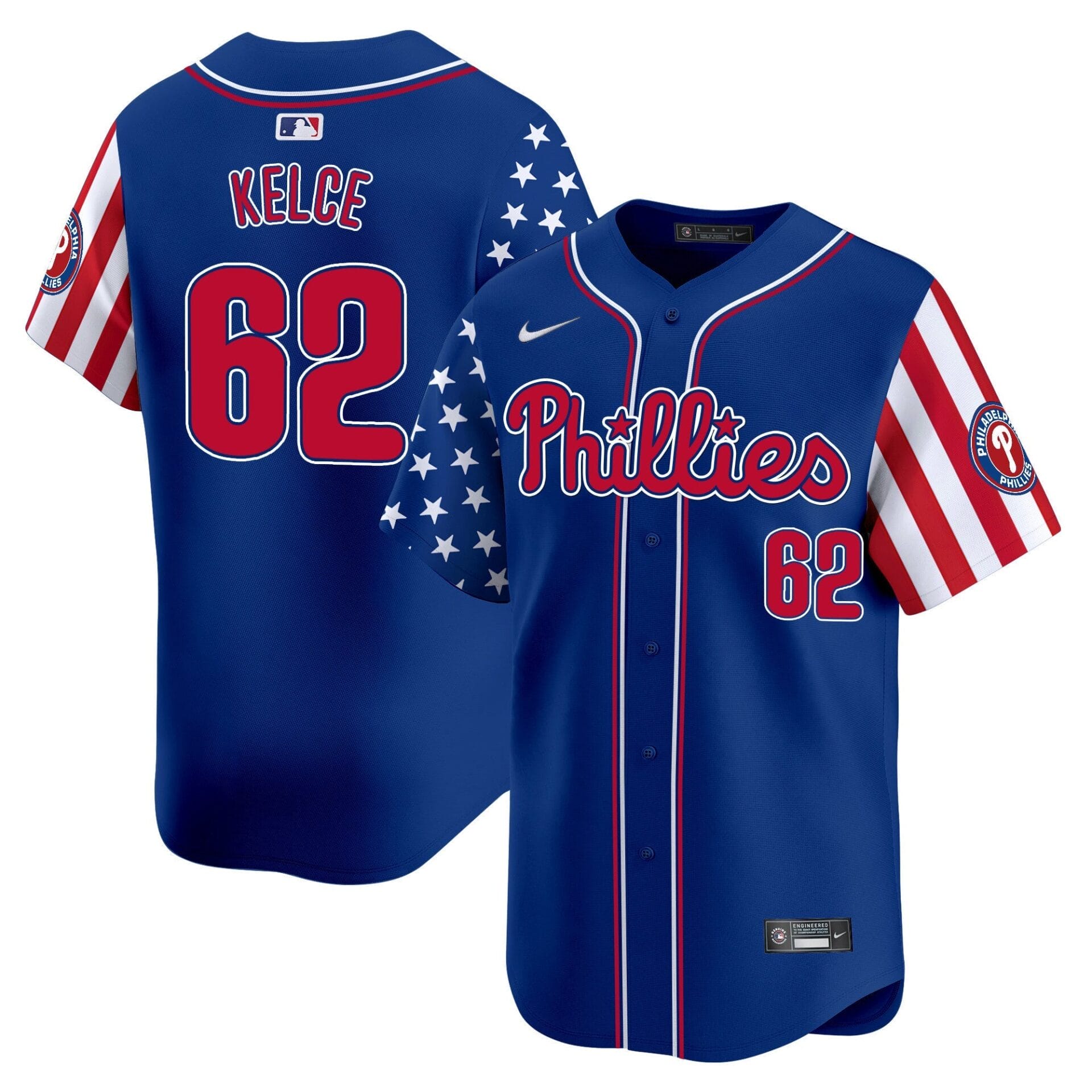 Phillies 2025 Independence Day Vapor Premier Limited Jersey - All Stitched - Image 29