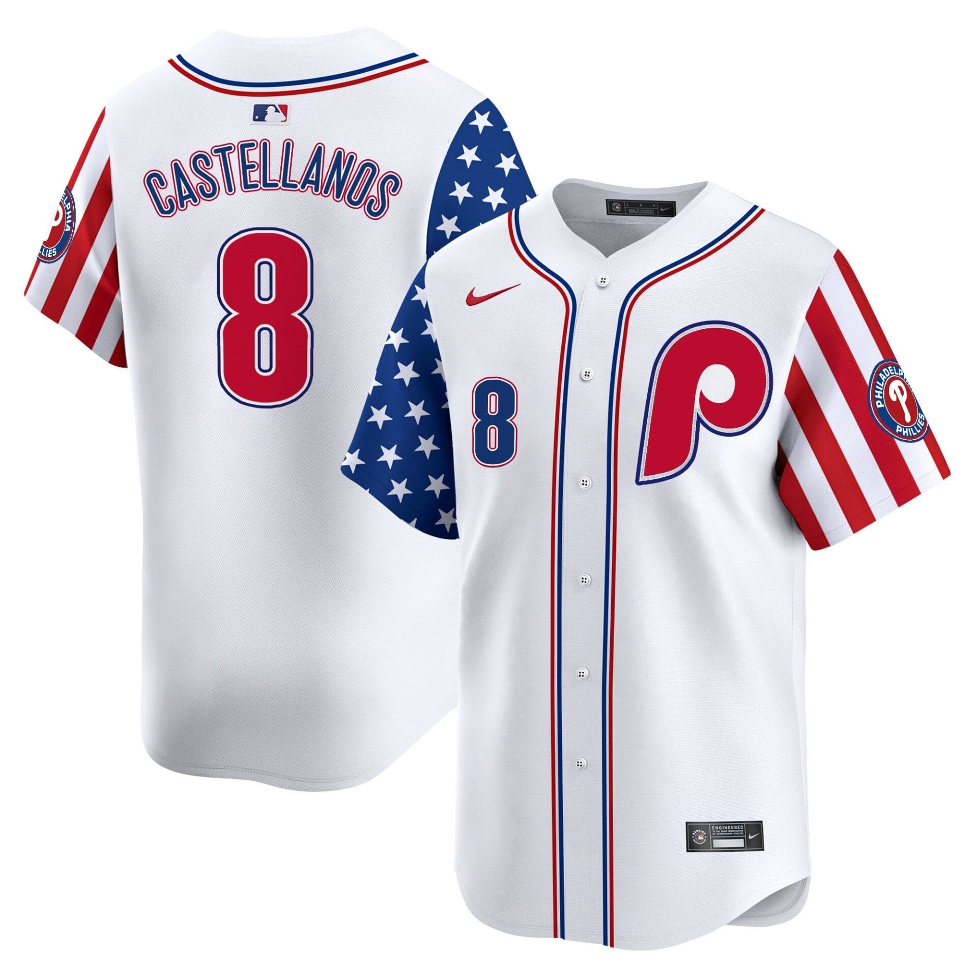 Phillies 2025 Independence Day Vapor Premier Limited Jersey - All Stitched - Image 36