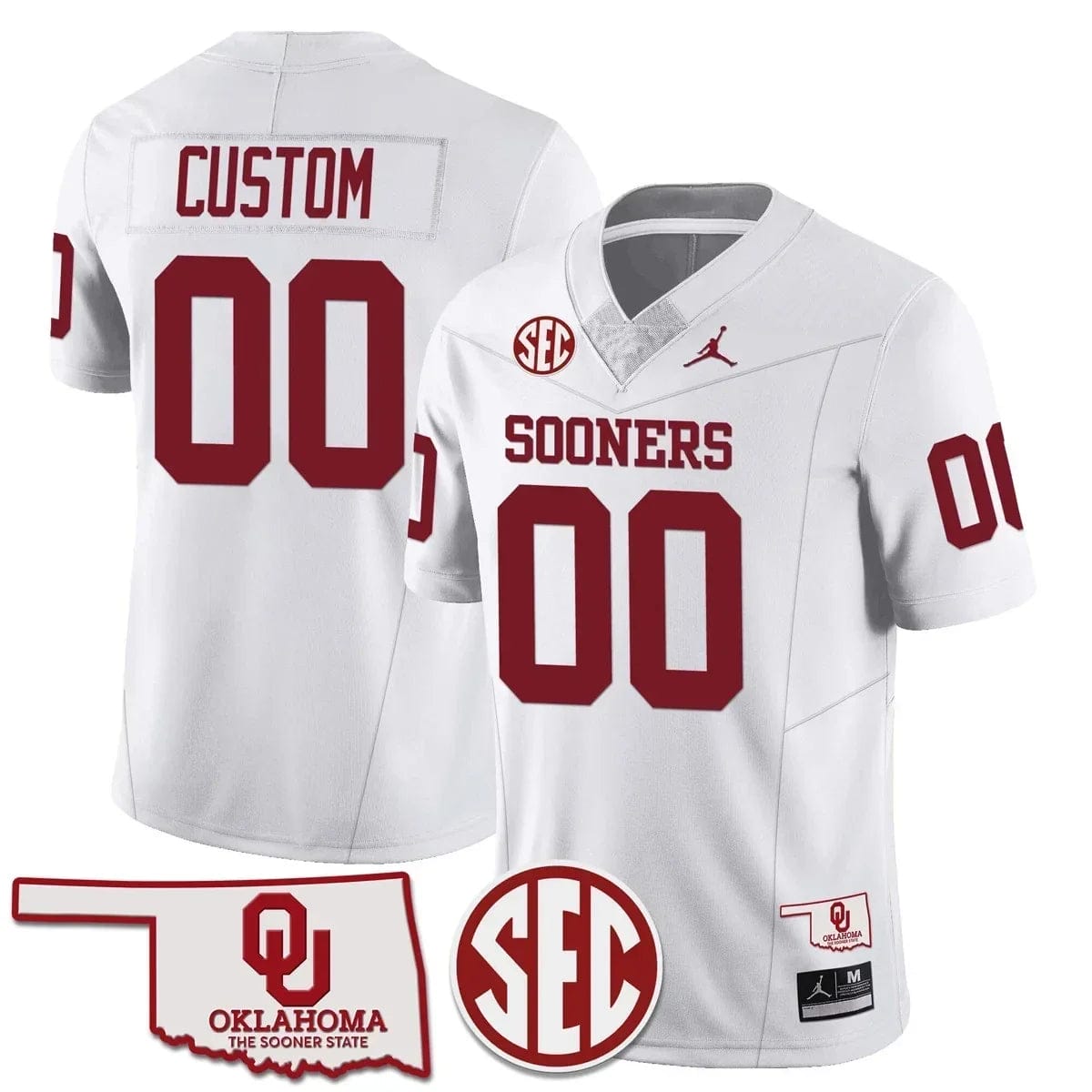 Oklahoma Sooners 2024 SEC Patch Vapor Premier Limited Custom Jersey - All Stitched - Image 3