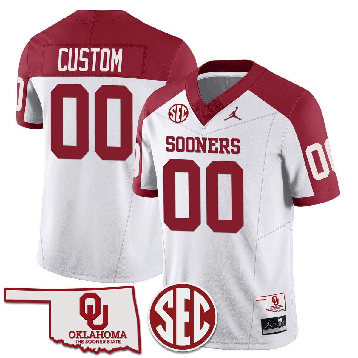 Oklahoma Sooners 2024 SEC Patch Vapor Premier Limited Custom Jersey - All Stitched - Image 4