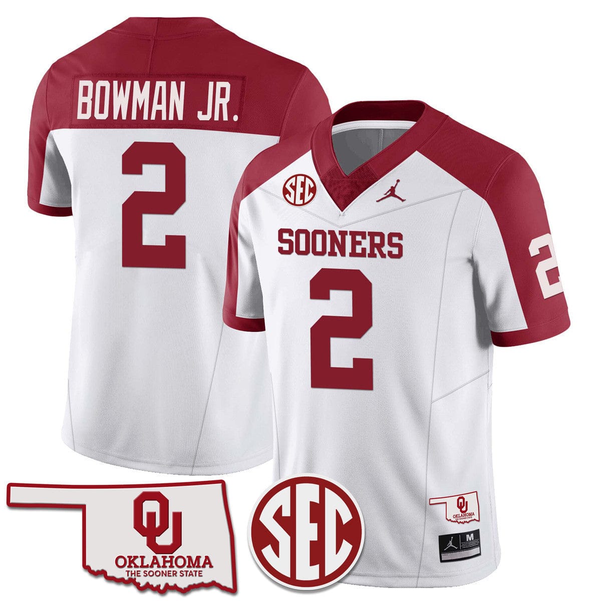 Oklahoma Sooners 2024 SEC Patch Vapor Premier Limited Jersey - All Stitched - Image 17