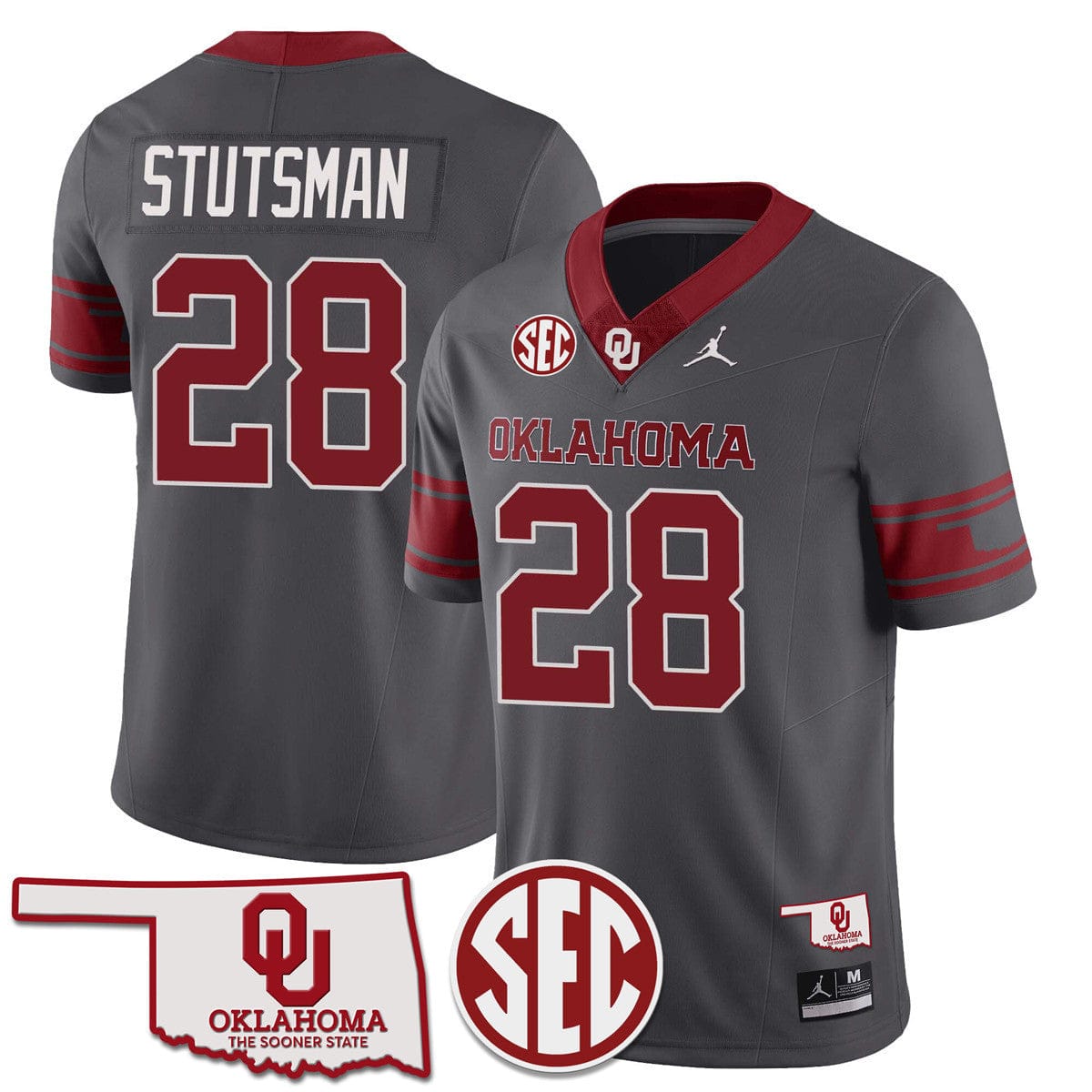 Oklahoma Sooners 2024 SEC Patch Vapor Premier Limited Jersey - All Stitched - Image 21
