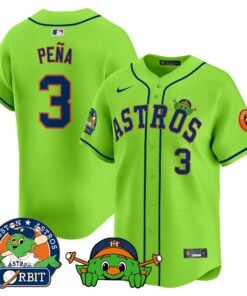 Alternative view of Astros Orbit Patch Vapor Premier Limited Jersey V3 - All Stitched