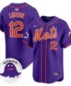 Alternative view of Mets Grimace Vapor Premier Limited Jersey - All Stitched