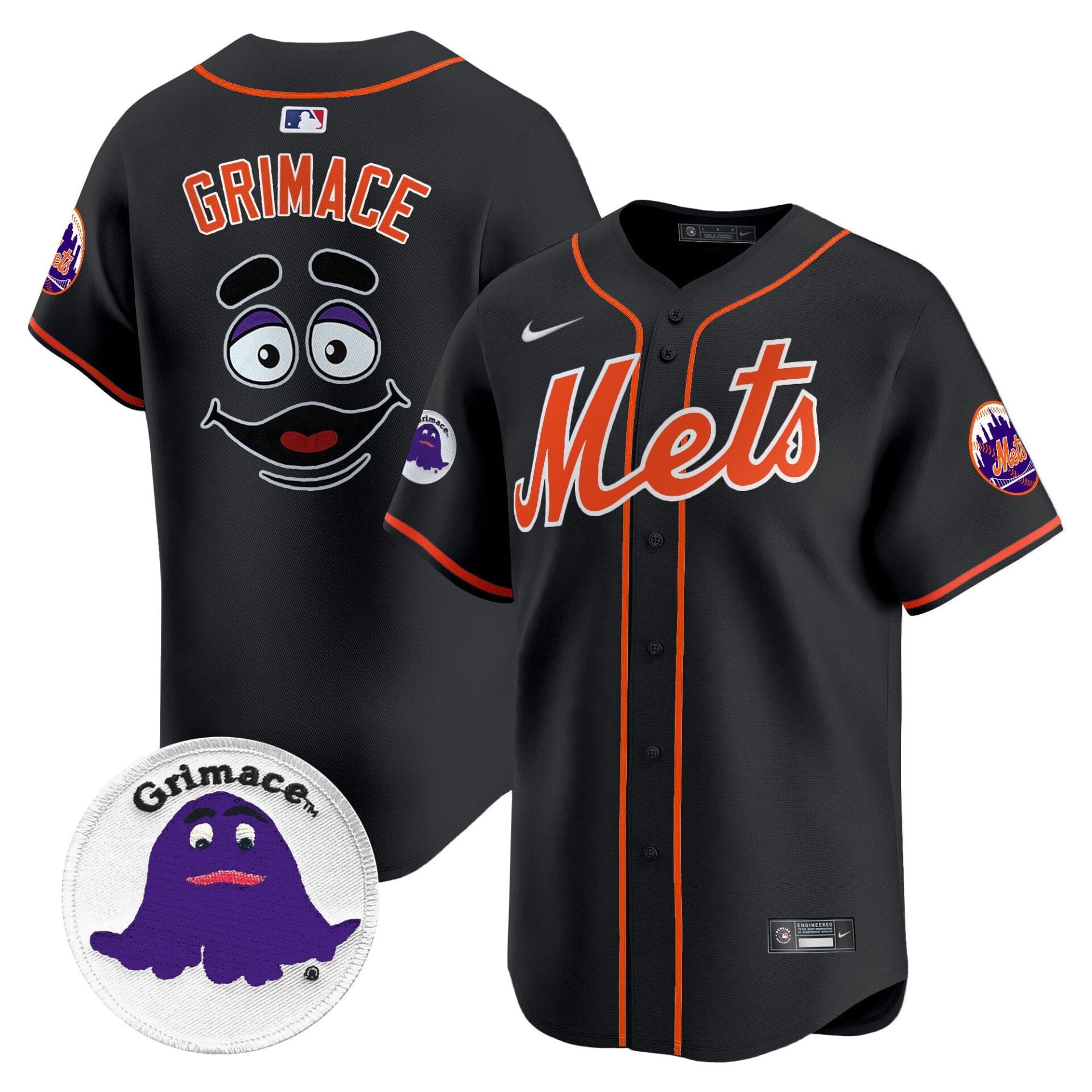 Mets Grimace Vapor Premier Limited Jersey - All Stitched - Image 15