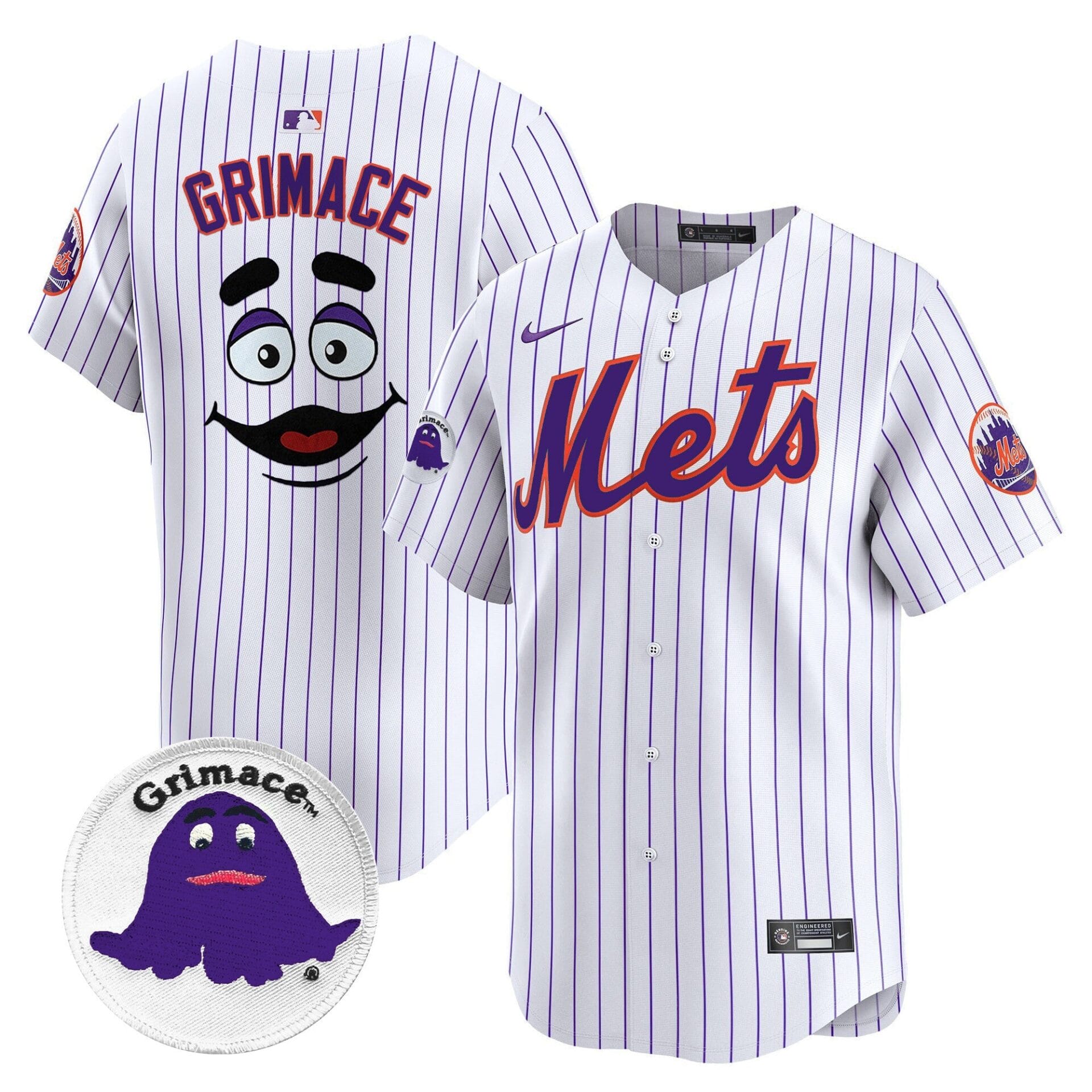 Mets Grimace Vapor Premier Limited Jersey - All Stitched - Image 8