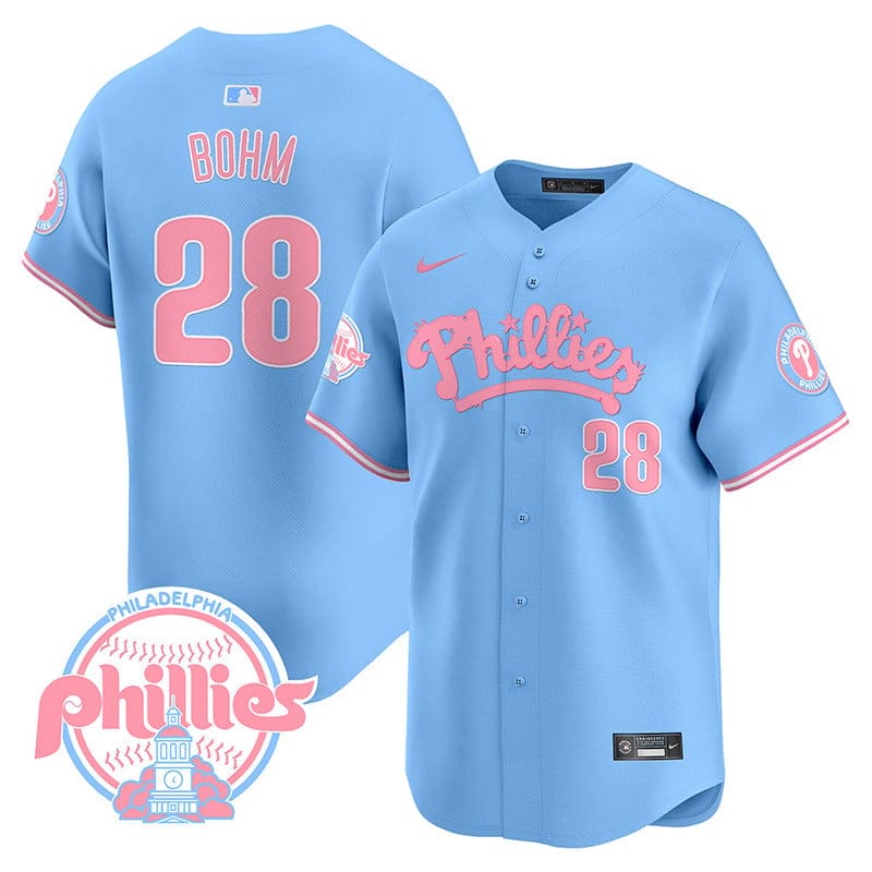 Phillies Bubblegum Pink Vapor Premier Limited Jersey - All Stitched - Image 38