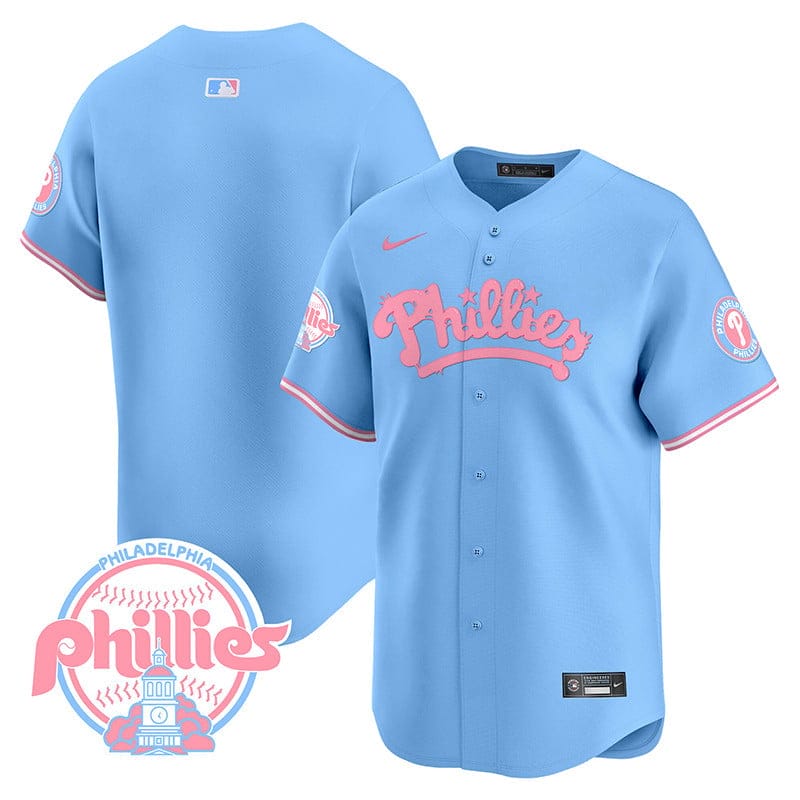 Phillies Bubblegum Pink Vapor Premier Limited Jersey - All Stitched - Image 45