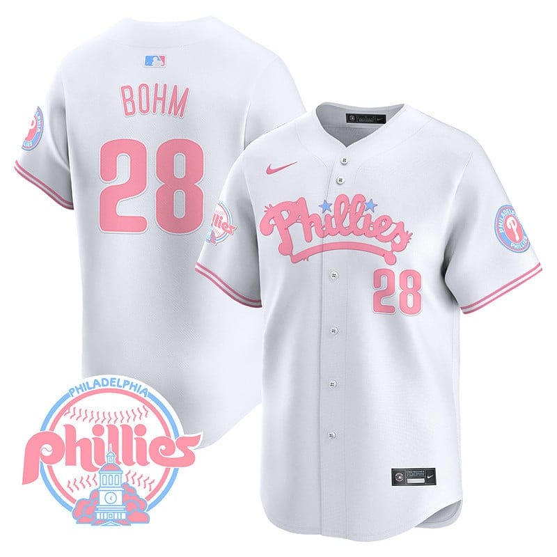 Phillies Bubblegum Pink Vapor Premier Limited Jersey - All Stitched - Image 2