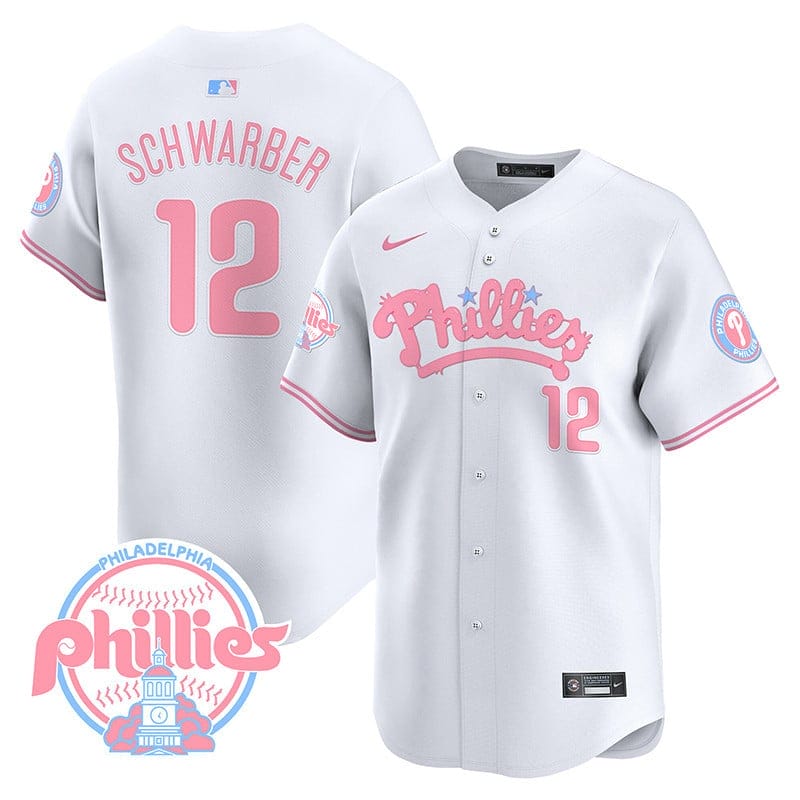 Phillies Bubblegum Pink Vapor Premier Limited Jersey - All Stitched - Image 7