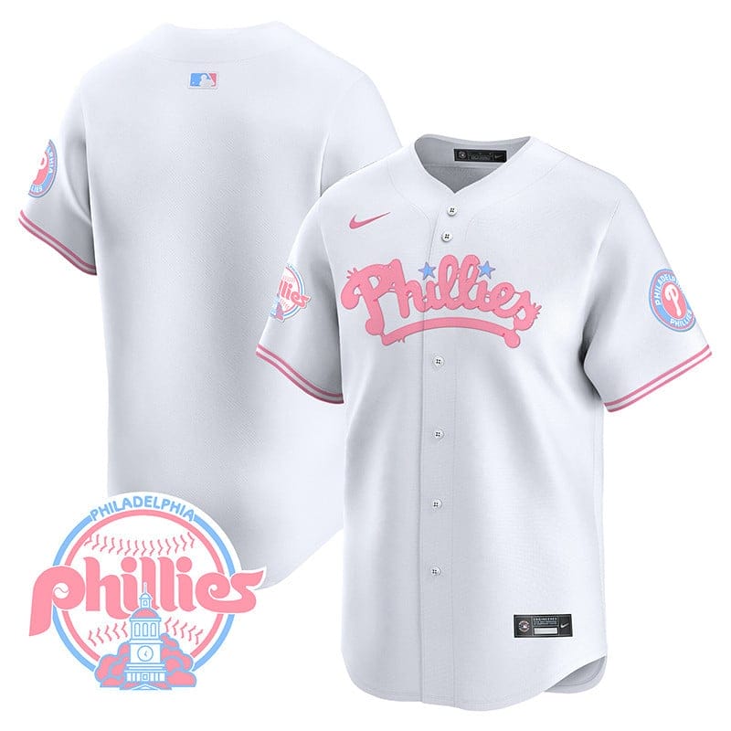 Phillies Bubblegum Pink Vapor Premier Limited Jersey - All Stitched - Image 9