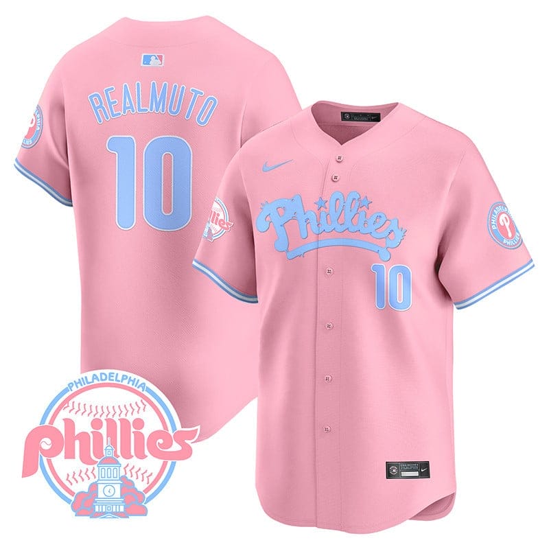 Phillies Bubblegum Pink Vapor Premier Limited Jersey - All Stitched - Image 14