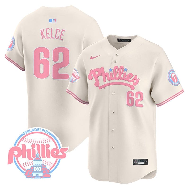 Phillies Bubblegum Pink Vapor Premier Limited Jersey - All Stitched - Image 24